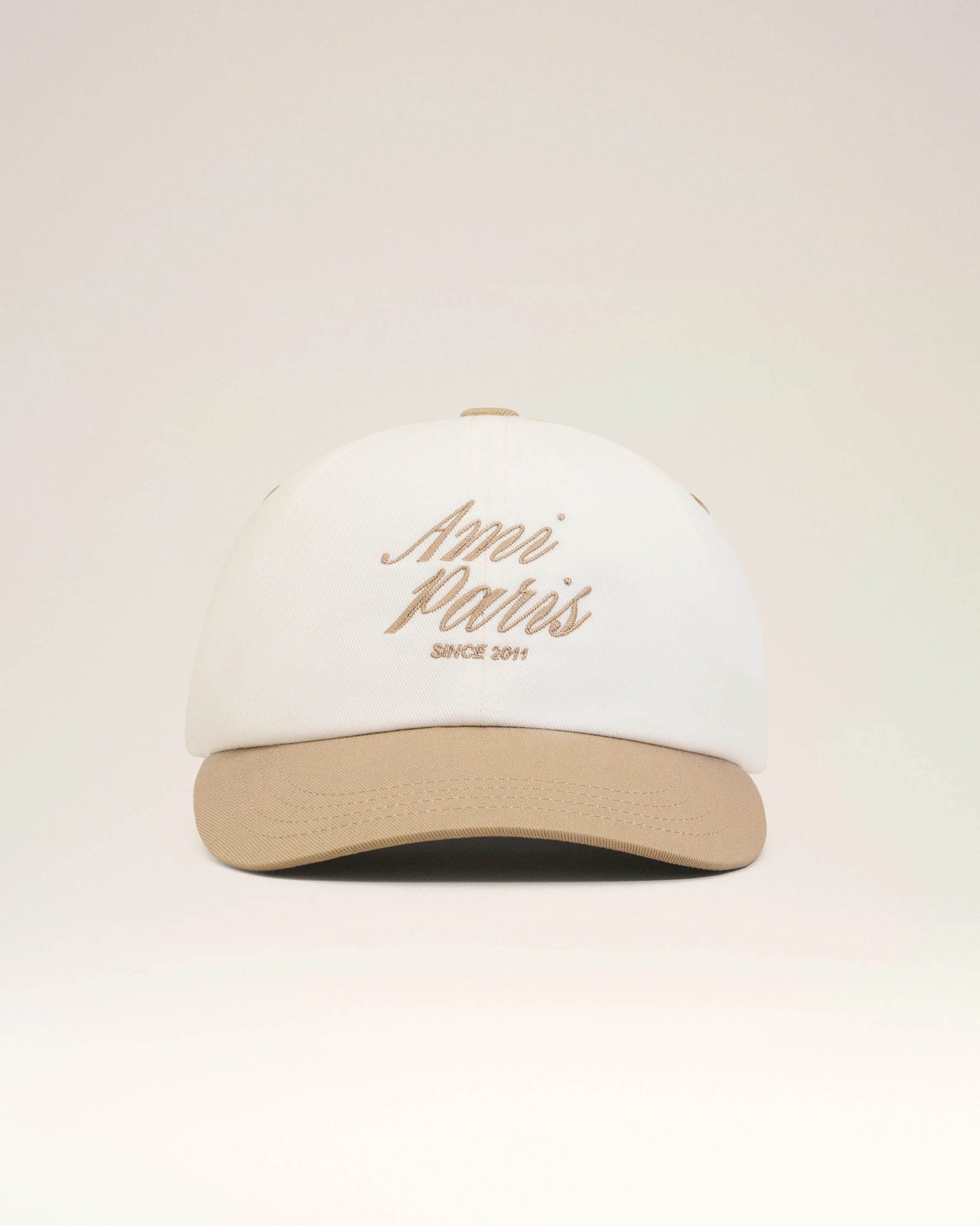 Casquette Bicolore Beige Et Blanche Ami Paris en Coton - Image 10