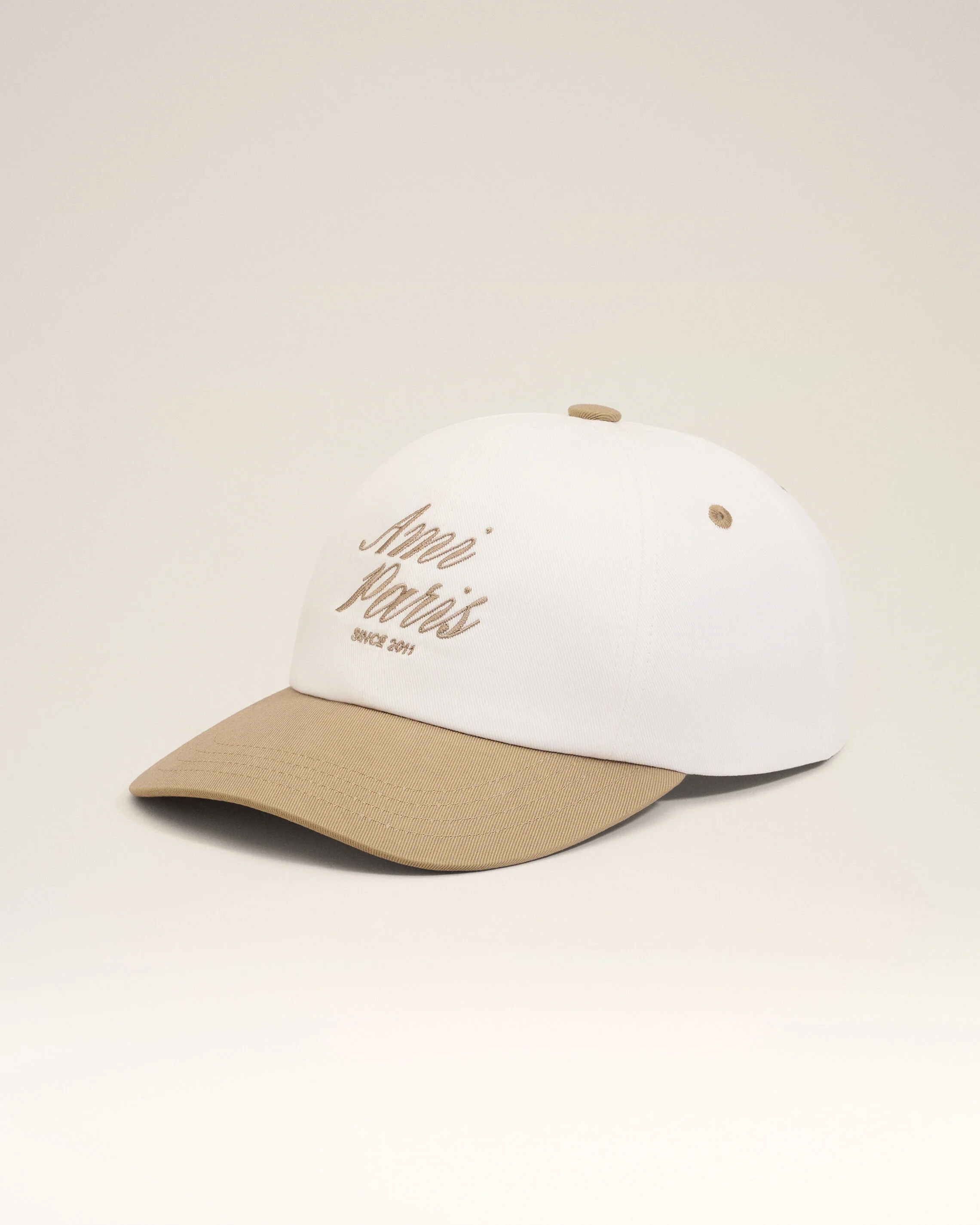 Casquette Bicolore Beige Et Blanche Ami Paris en Coton - Image 7