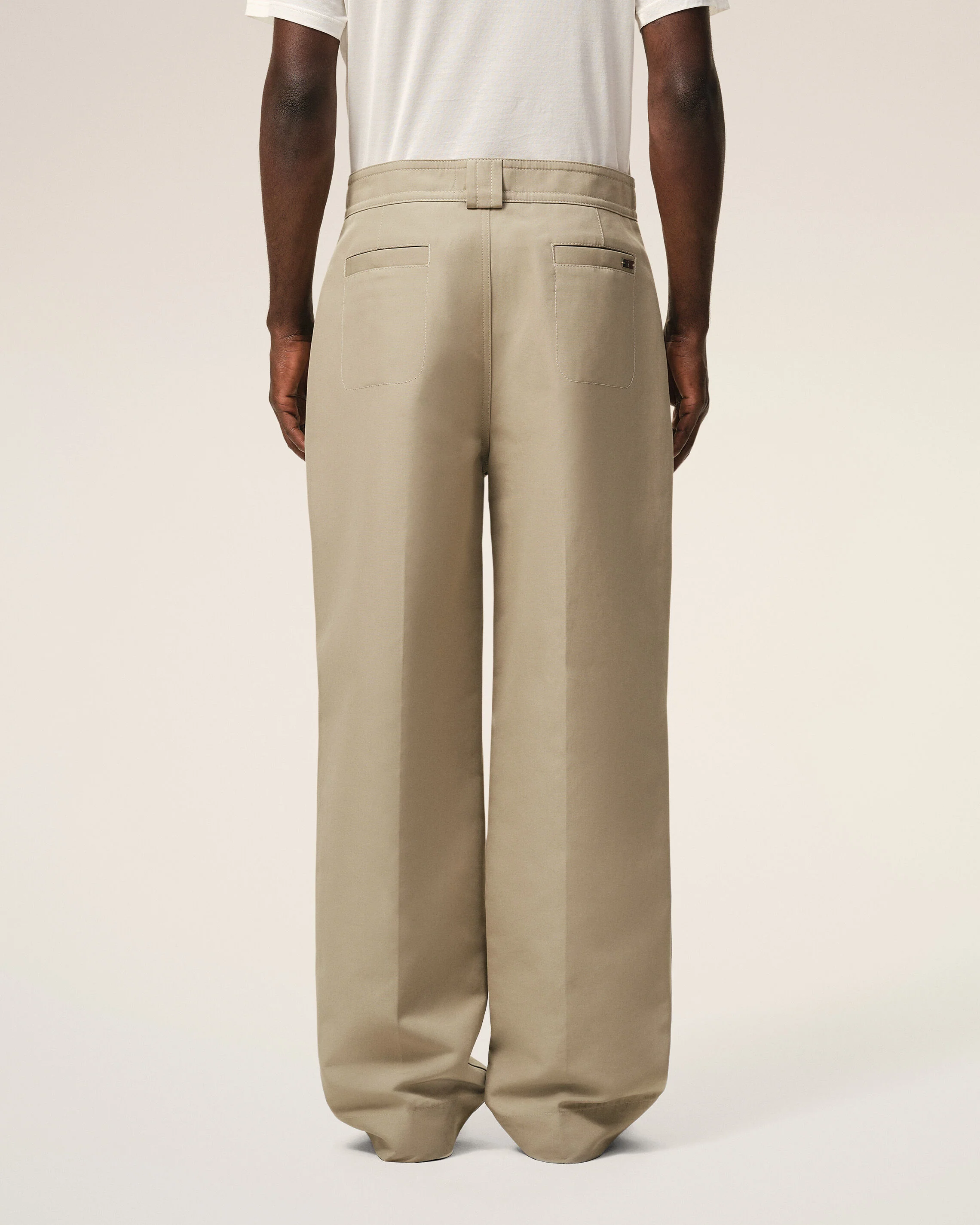 Pantalon Beige Baggy en Coton - Image 4