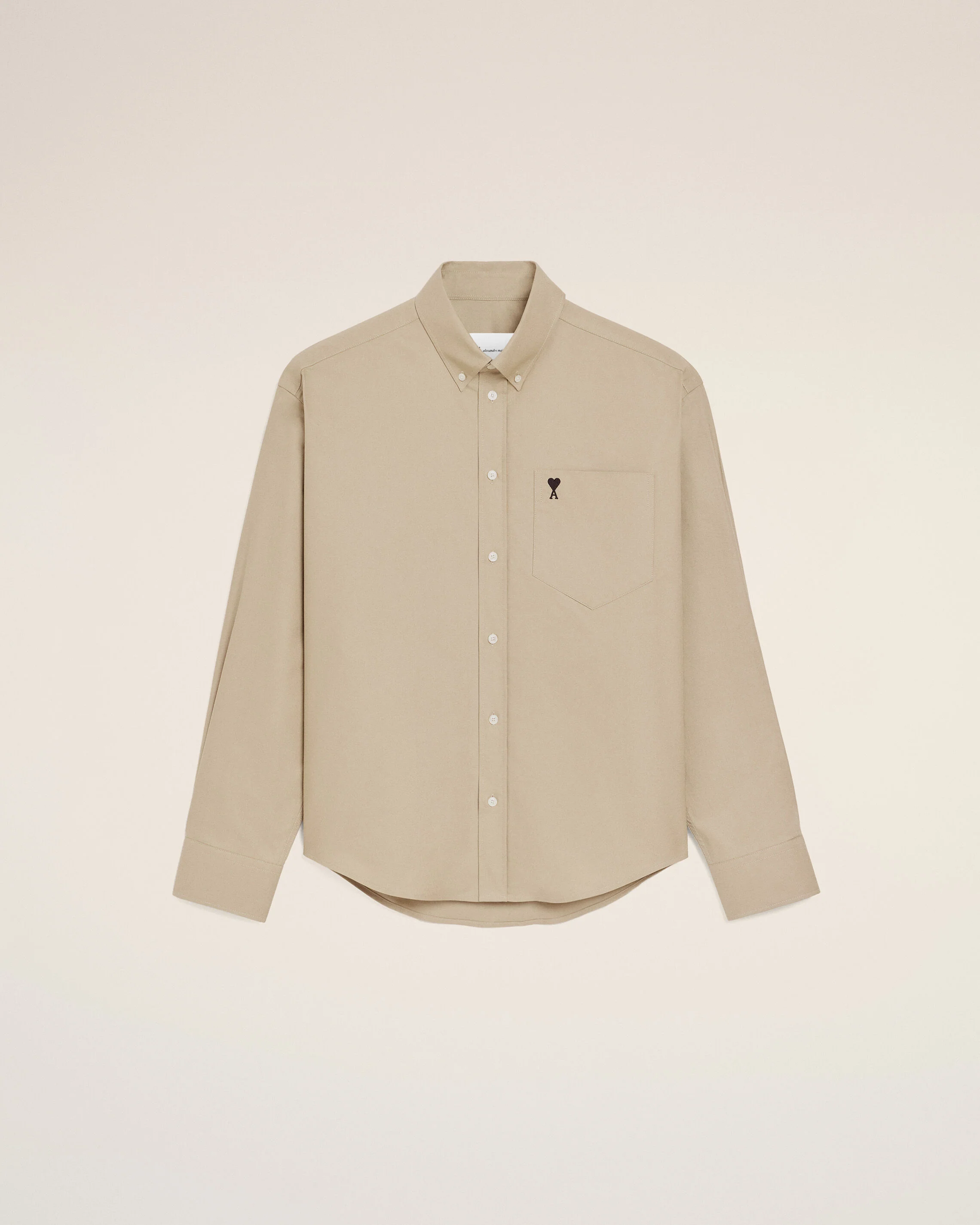 Chemise Boxy Beige Ami De Coeur Brodé en Coton - Image 7