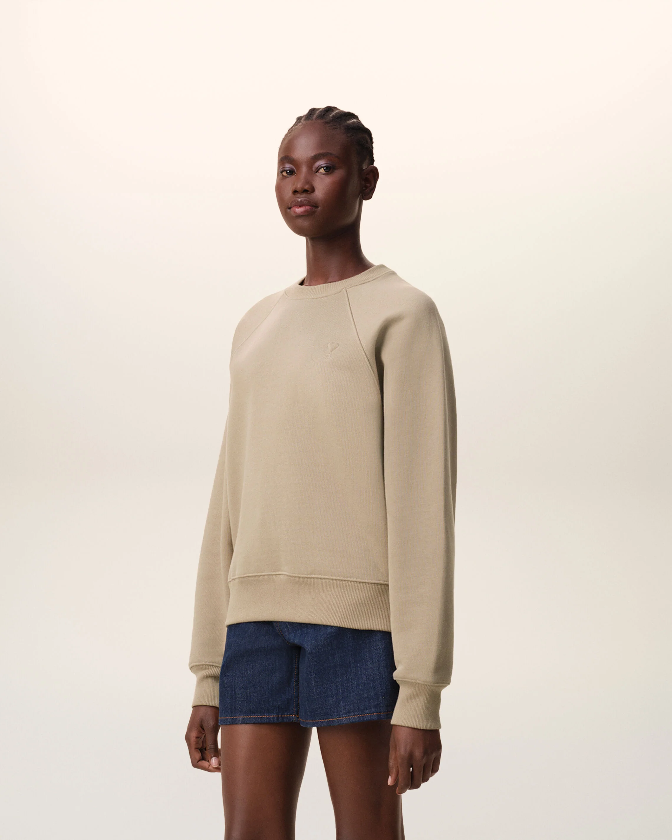 Sweatshirt Beige Ami De Coeur Embossé en Coton - Image 12