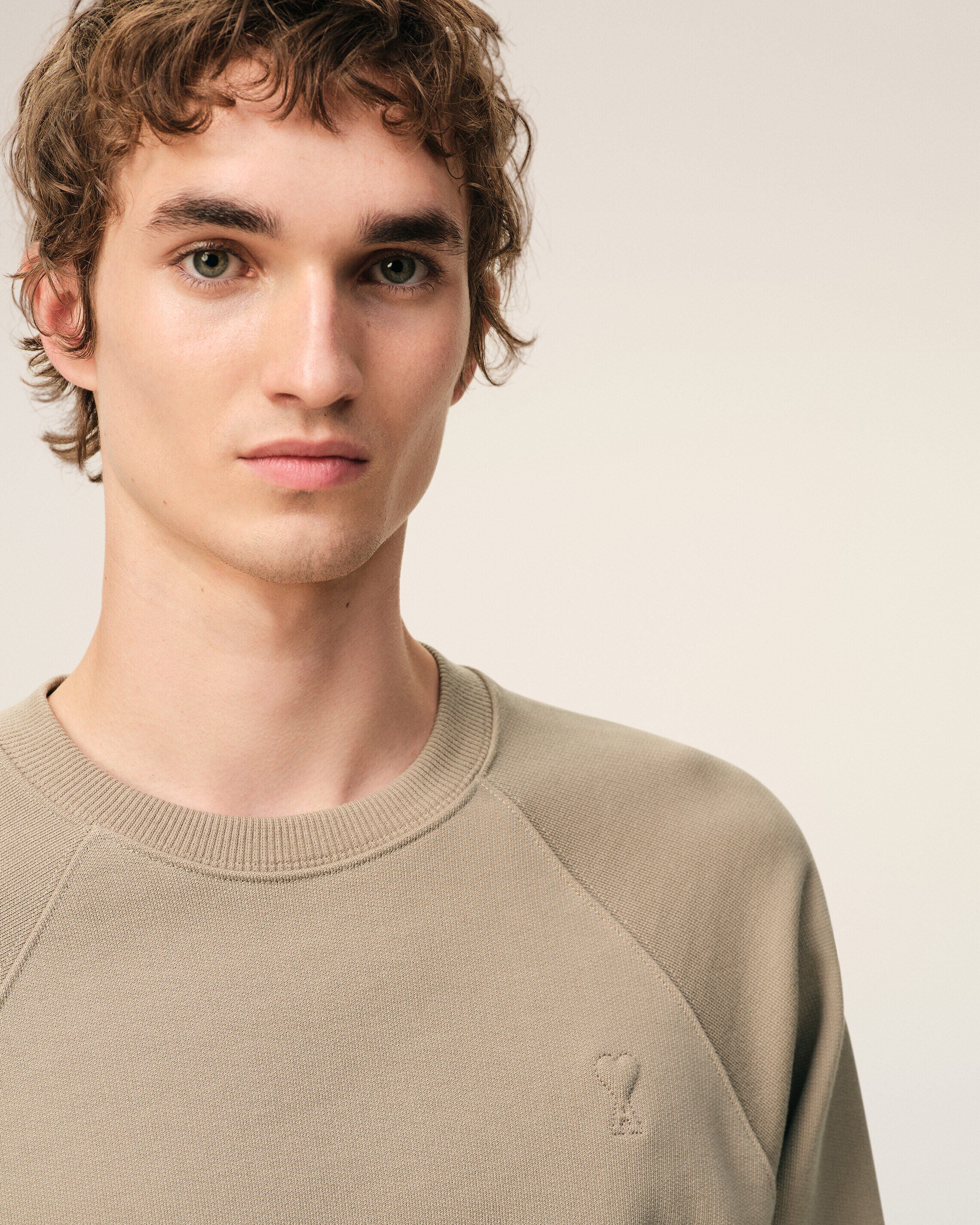 Sweatshirt Beige Ami De Coeur Embossé en Coton - Image 4