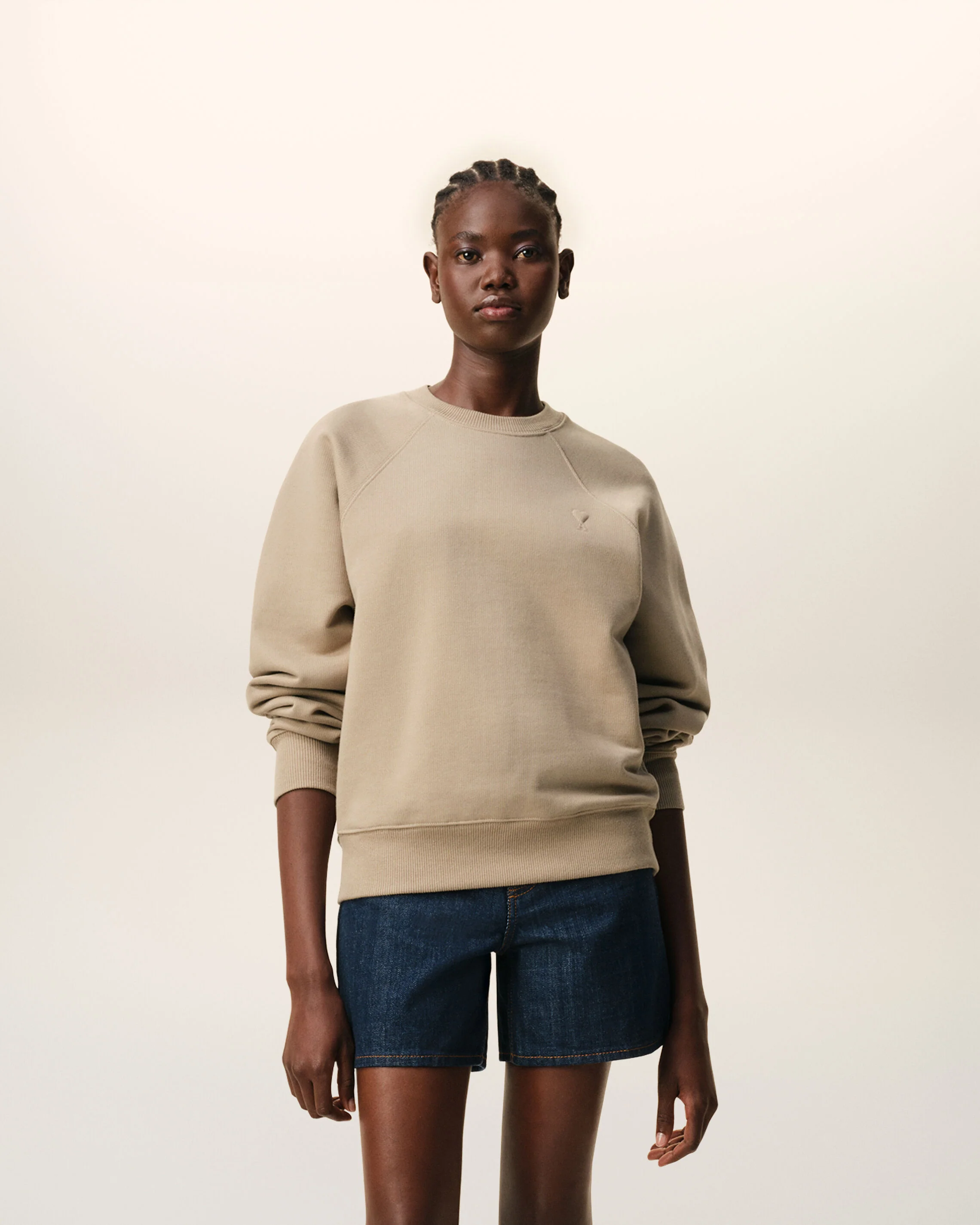 Sweatshirt Beige Ami De Coeur Embossé en Coton - Image 8