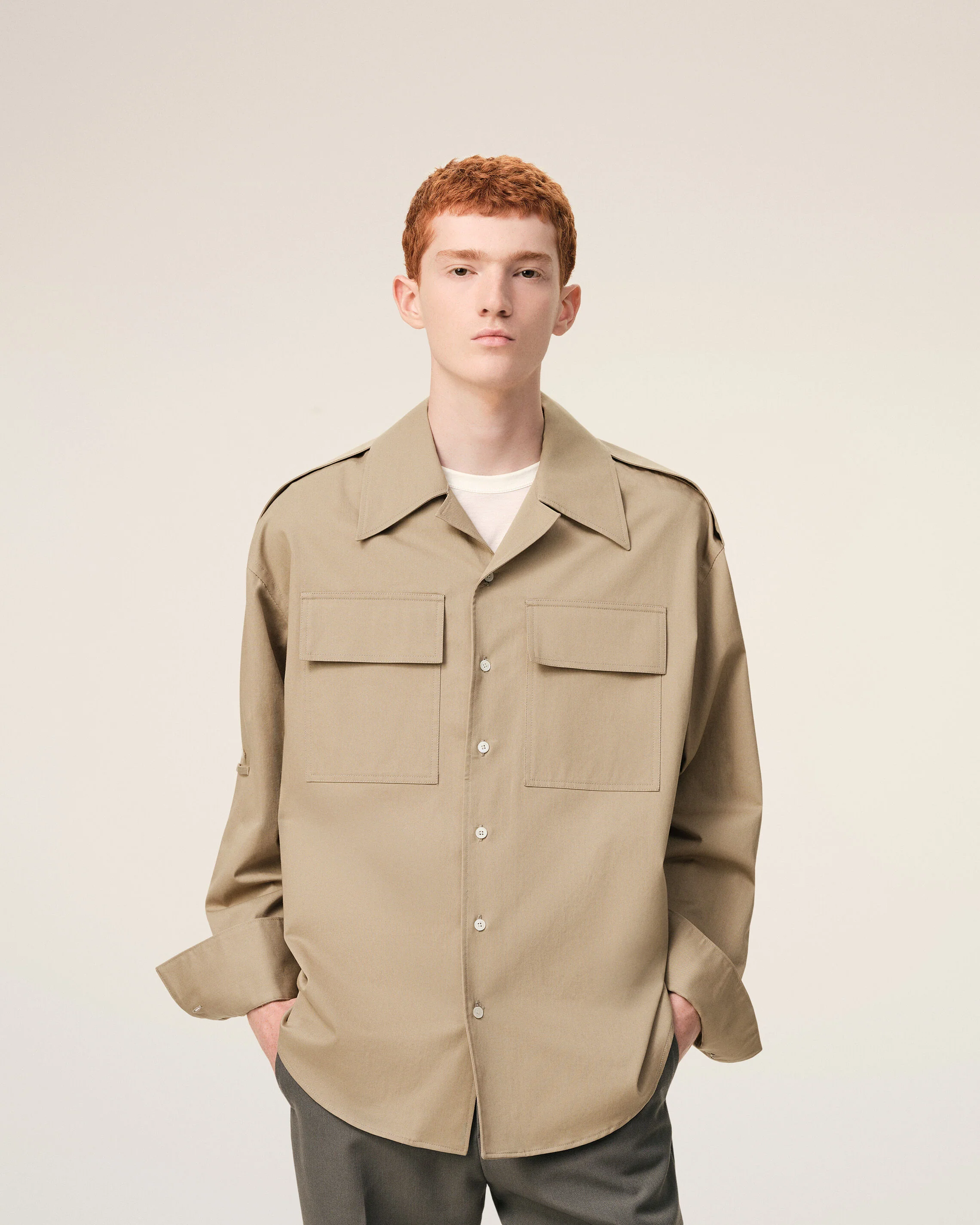 Chemise Saharienne Beige en Coton - Image 3