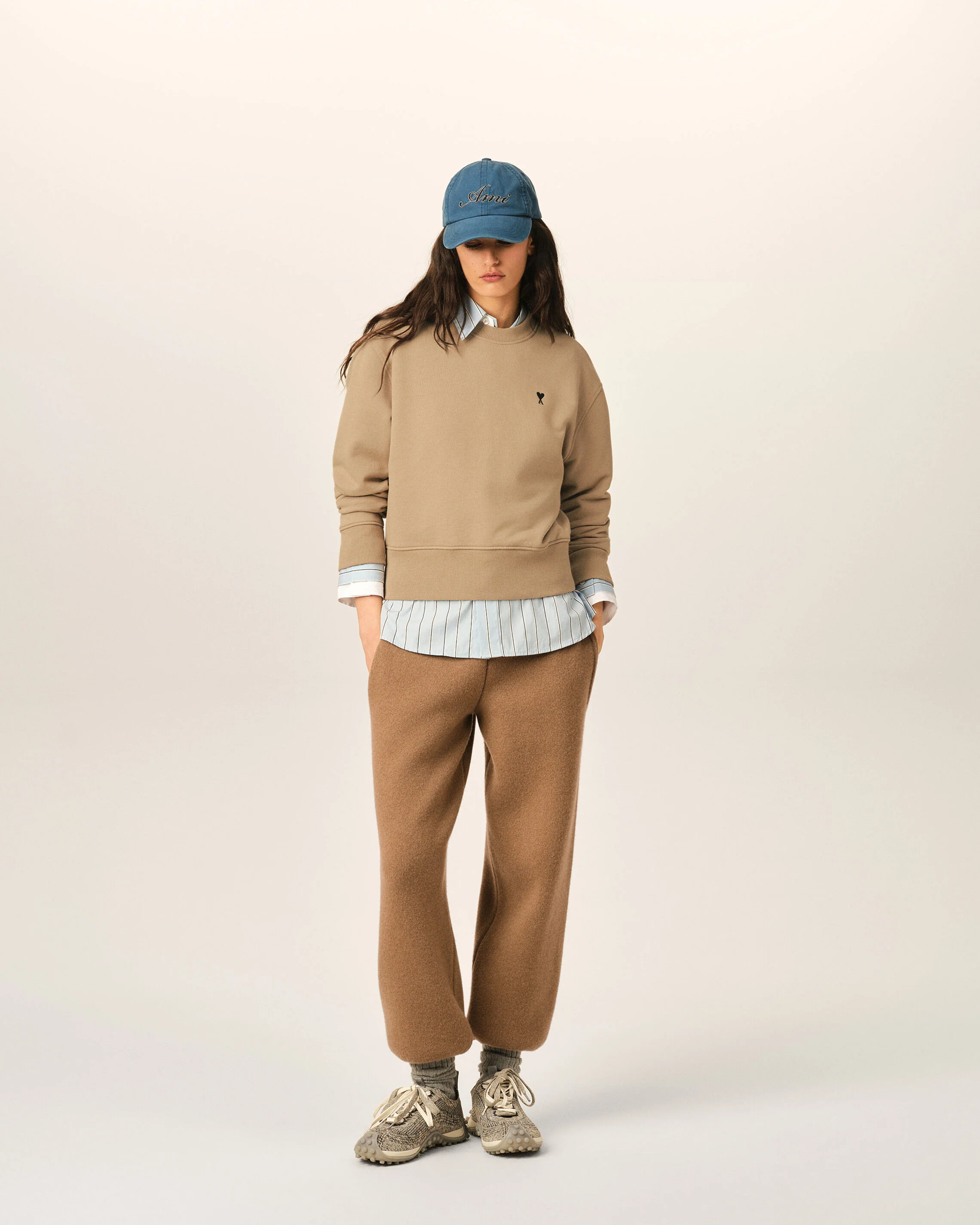 Sweatshirt beige en coton Ami de Coeur - Image 3