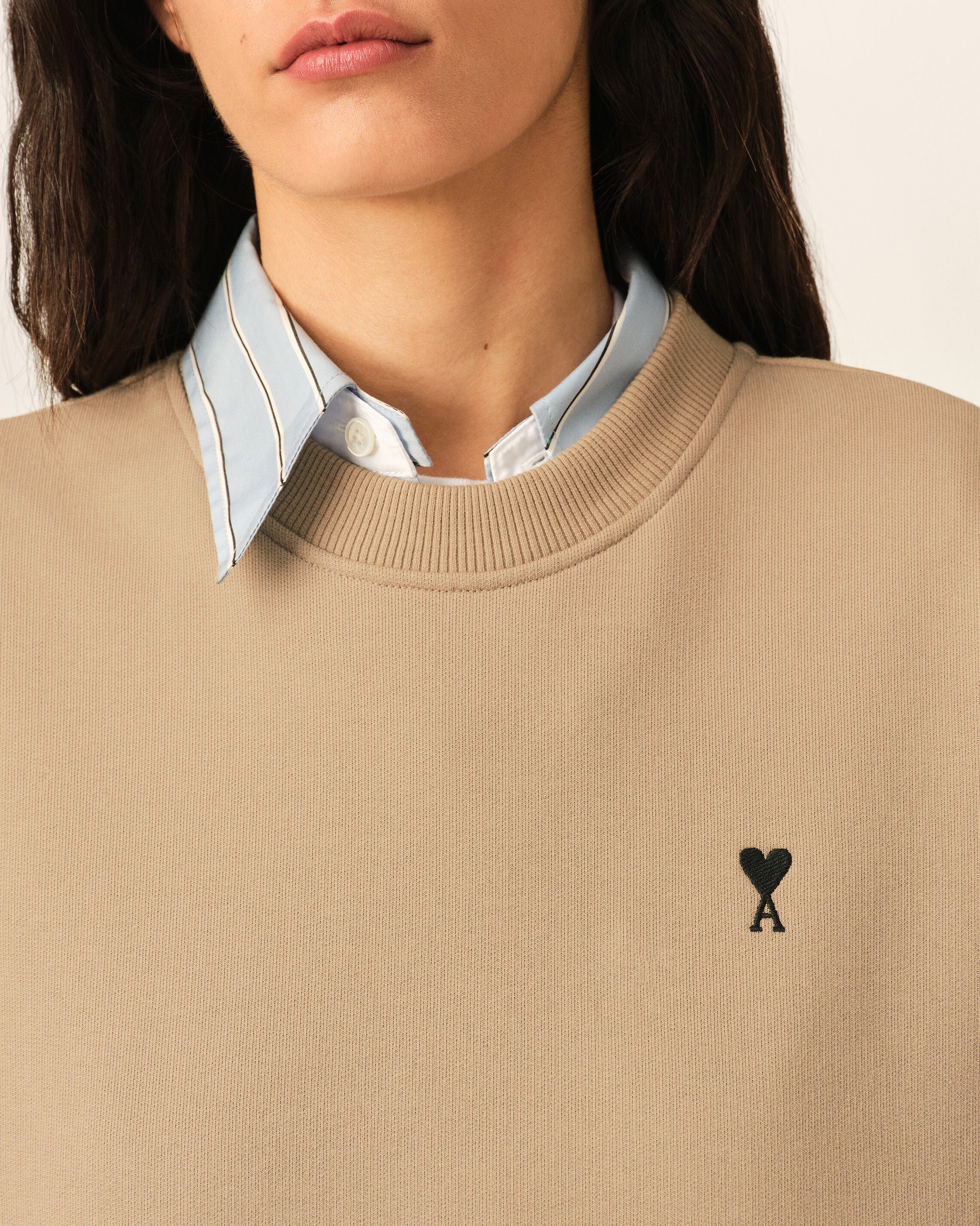 Sweatshirt beige en coton Ami de Coeur - Image 4