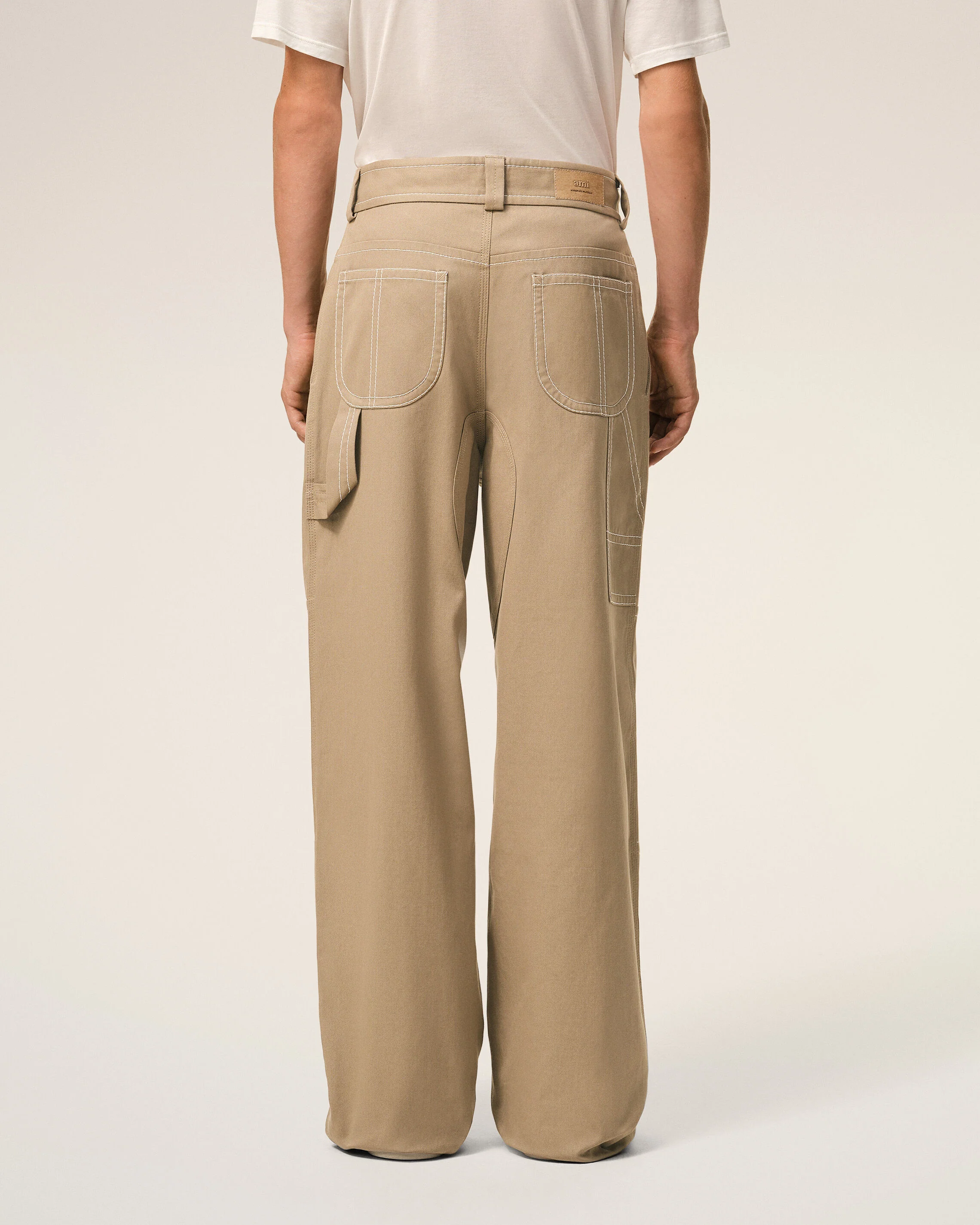 Pantalon Worker Beige en Coton - Image 4