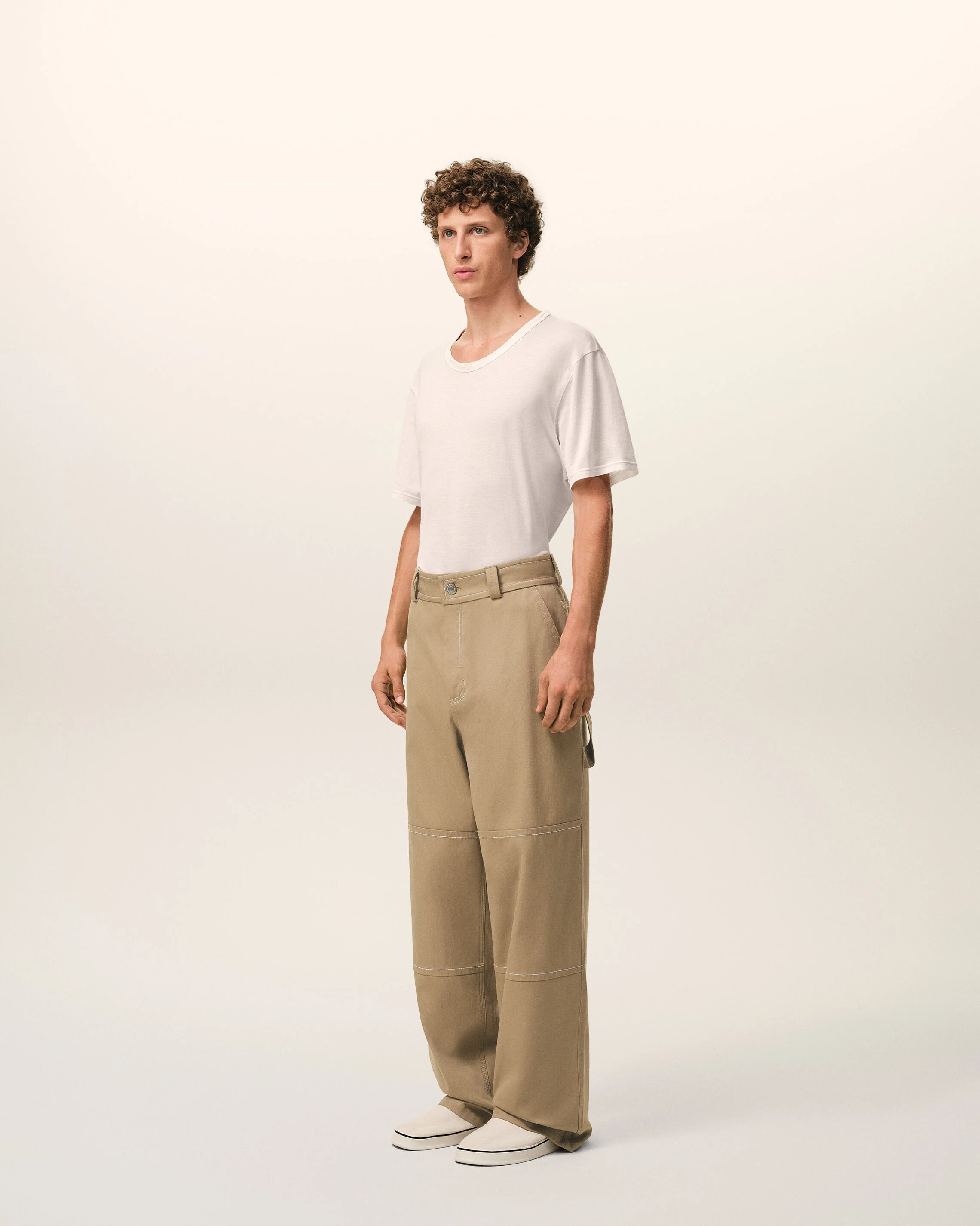 Pantalon Worker Beige en Coton - Image 6