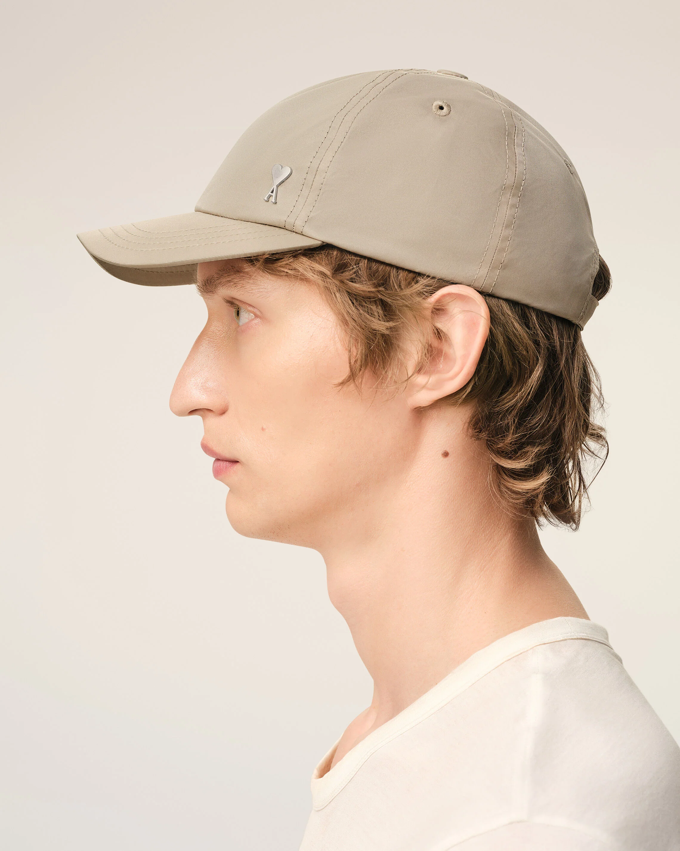 Casquette Beige Rivet Ami De Coeur en Nylon - Image 5