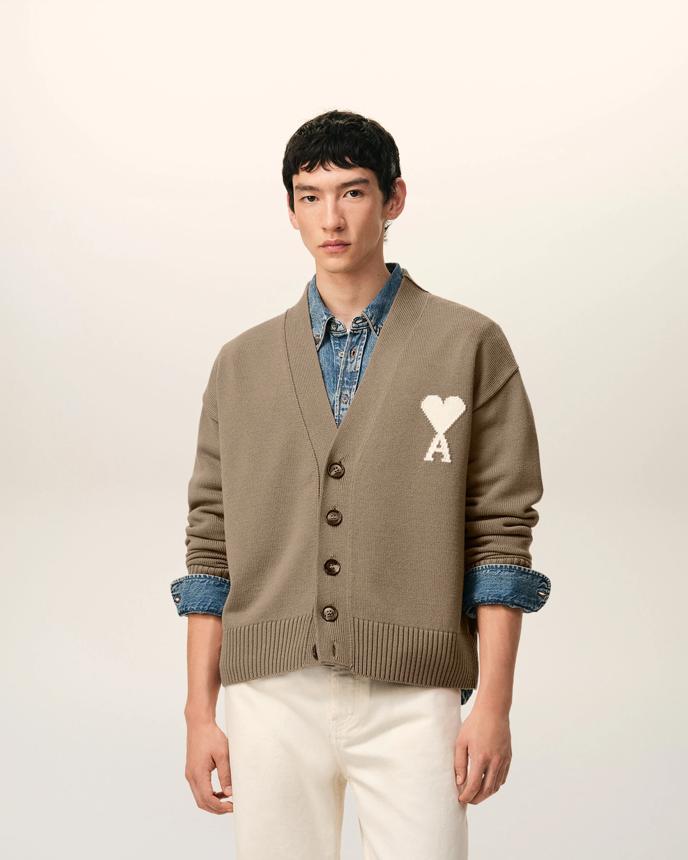 Cardigan Beige Ami De Coeur en Laine - Image 2