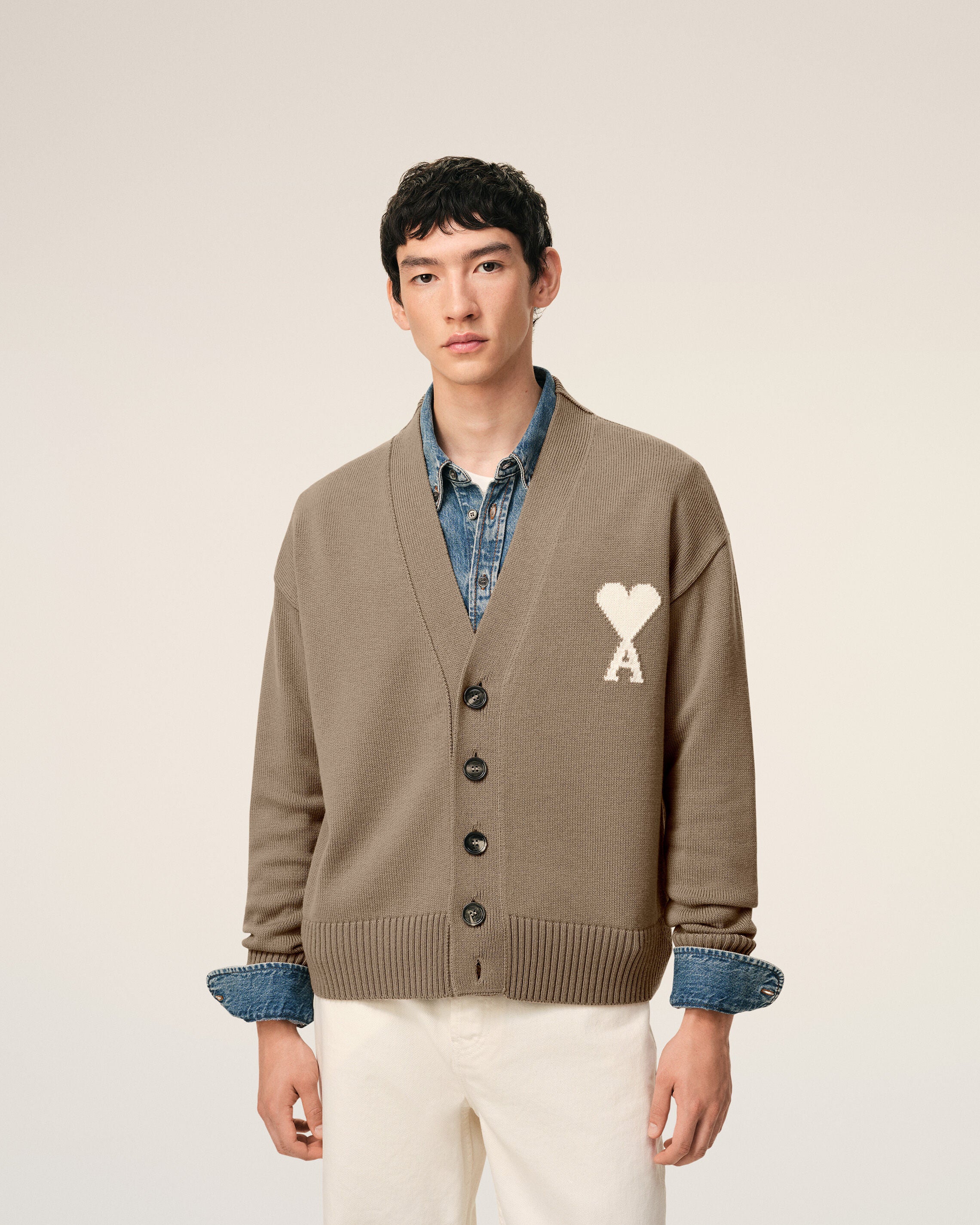 Cardigan Beige Ami De Coeur en Laine - Image 3