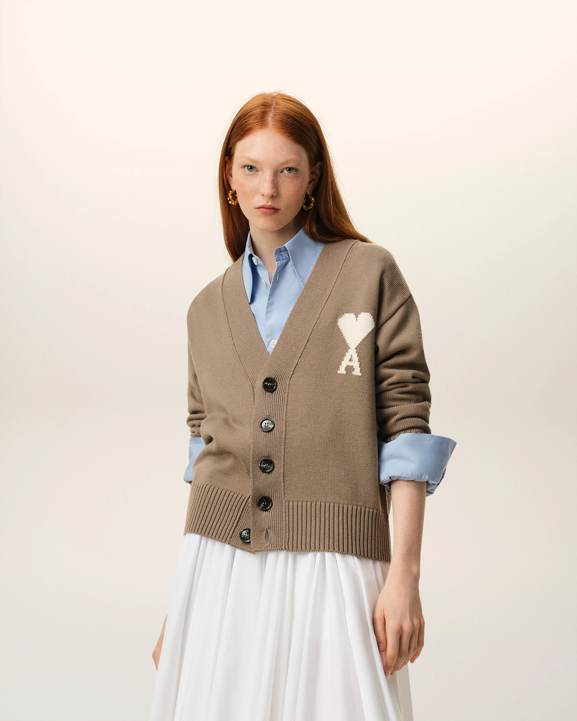 Cardigan Beige Ami De Coeur en Laine - Image 8