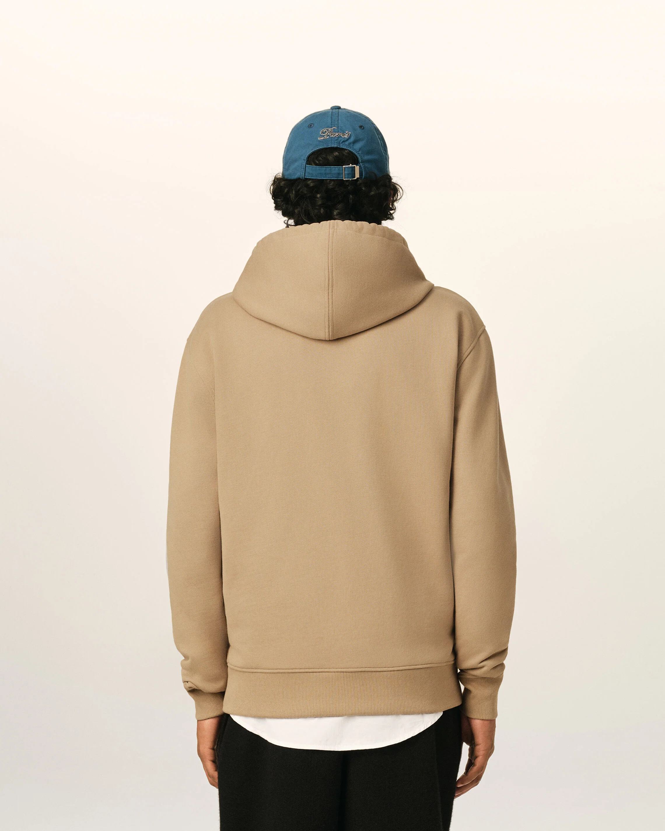 Hoodie beige zippé en coton Ami de Coeur - Image 5