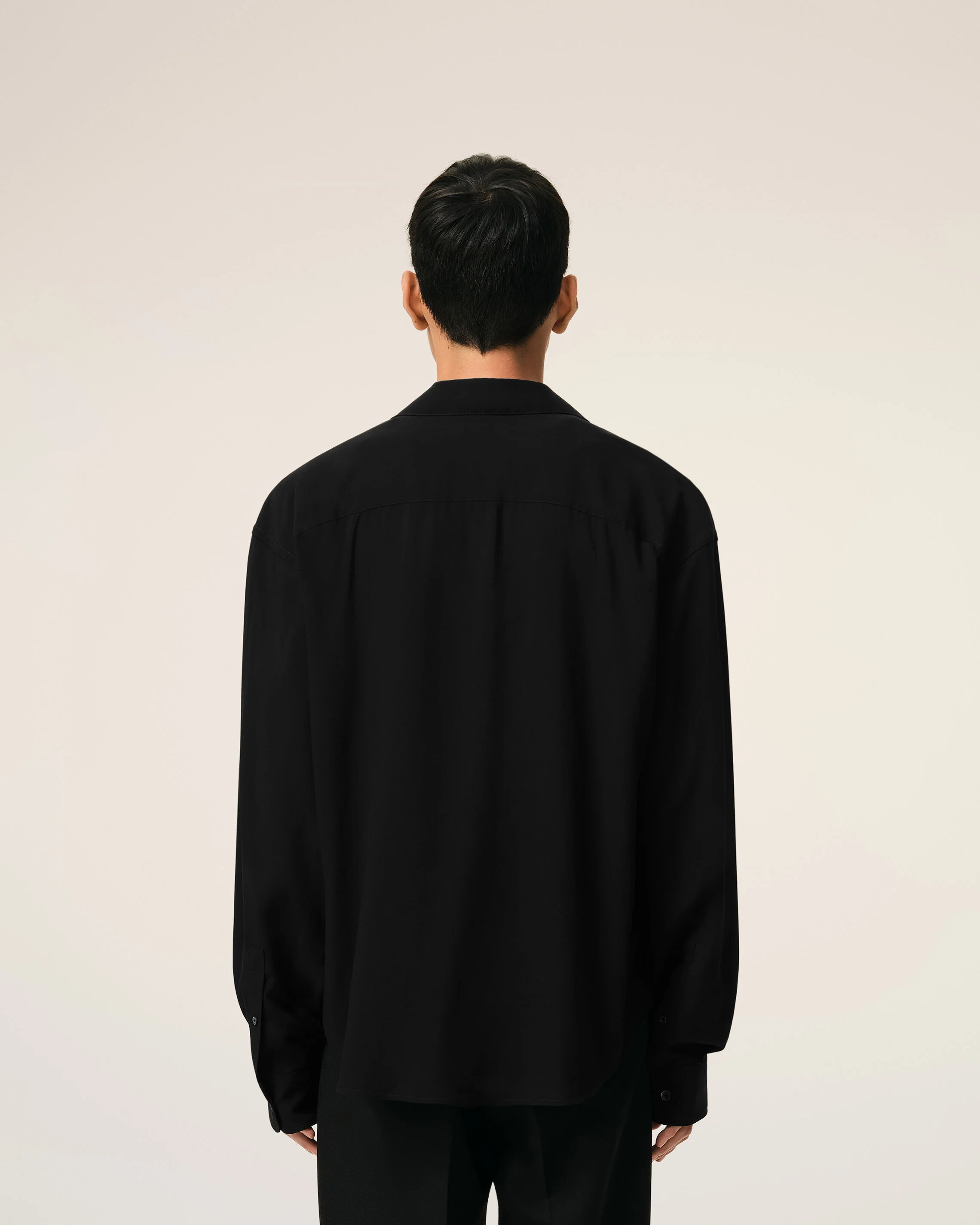 Chemise Boxy Noire Ami Paris Brodé - Image 5