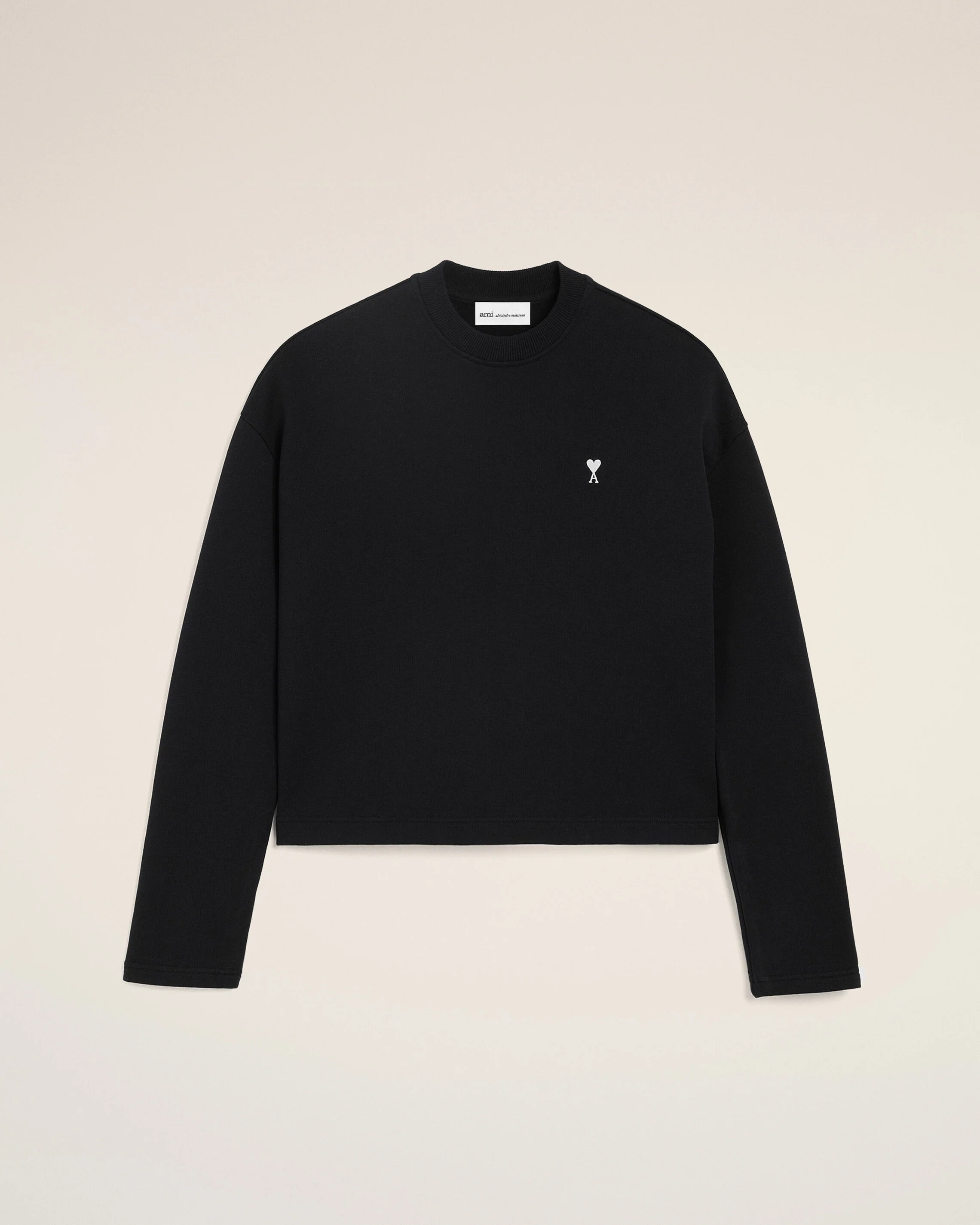 Sweatshirt Court Noir Ami De Coeur en Coton