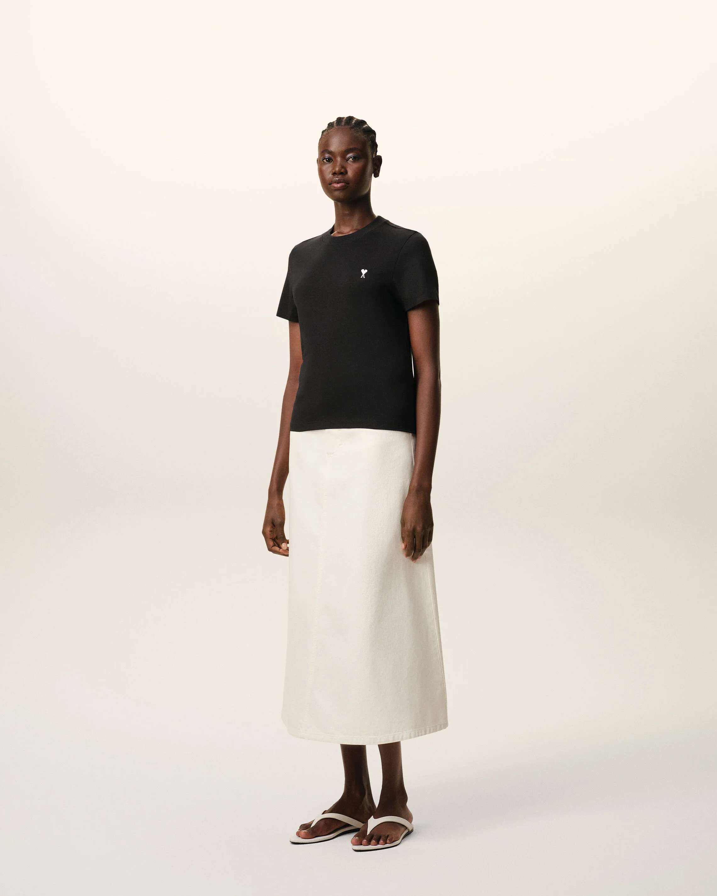 T-shirt Noir Ami De Coeur Court en Coton - Image 6