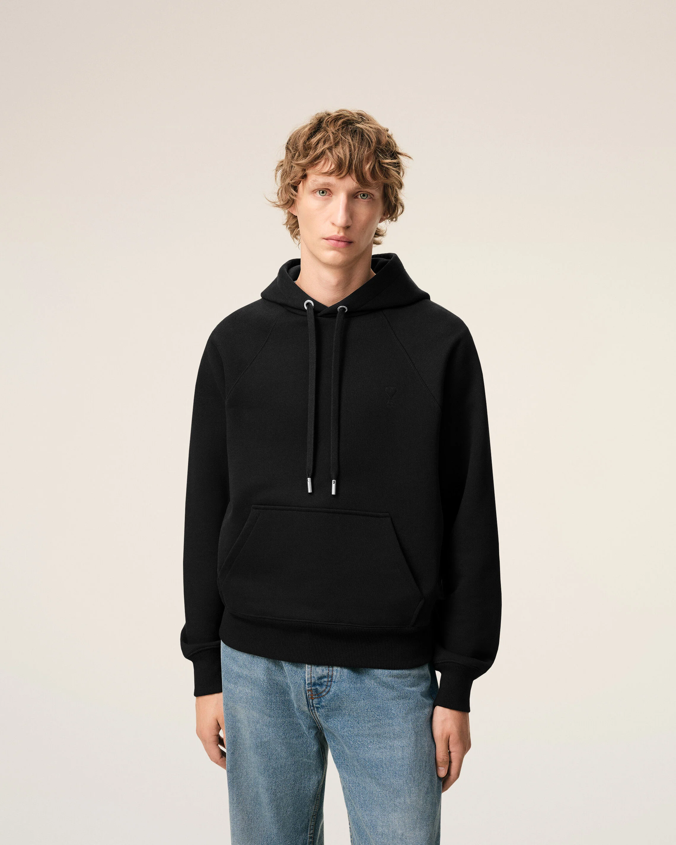 Hoodie Noir en coton Ami De Coeur Embossé - Image 3