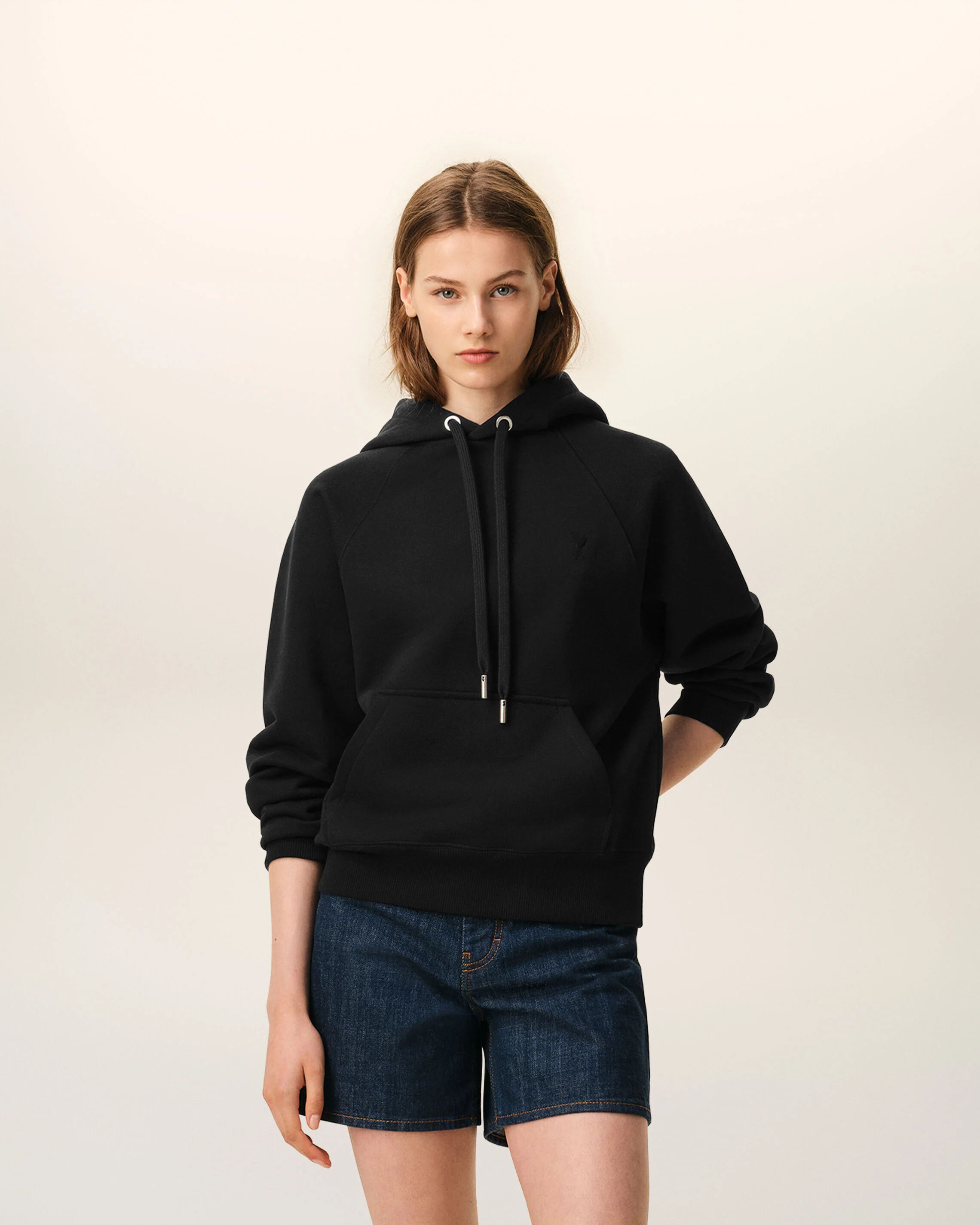 Hoodie Noir en coton Ami De Coeur Embossé - Image 8