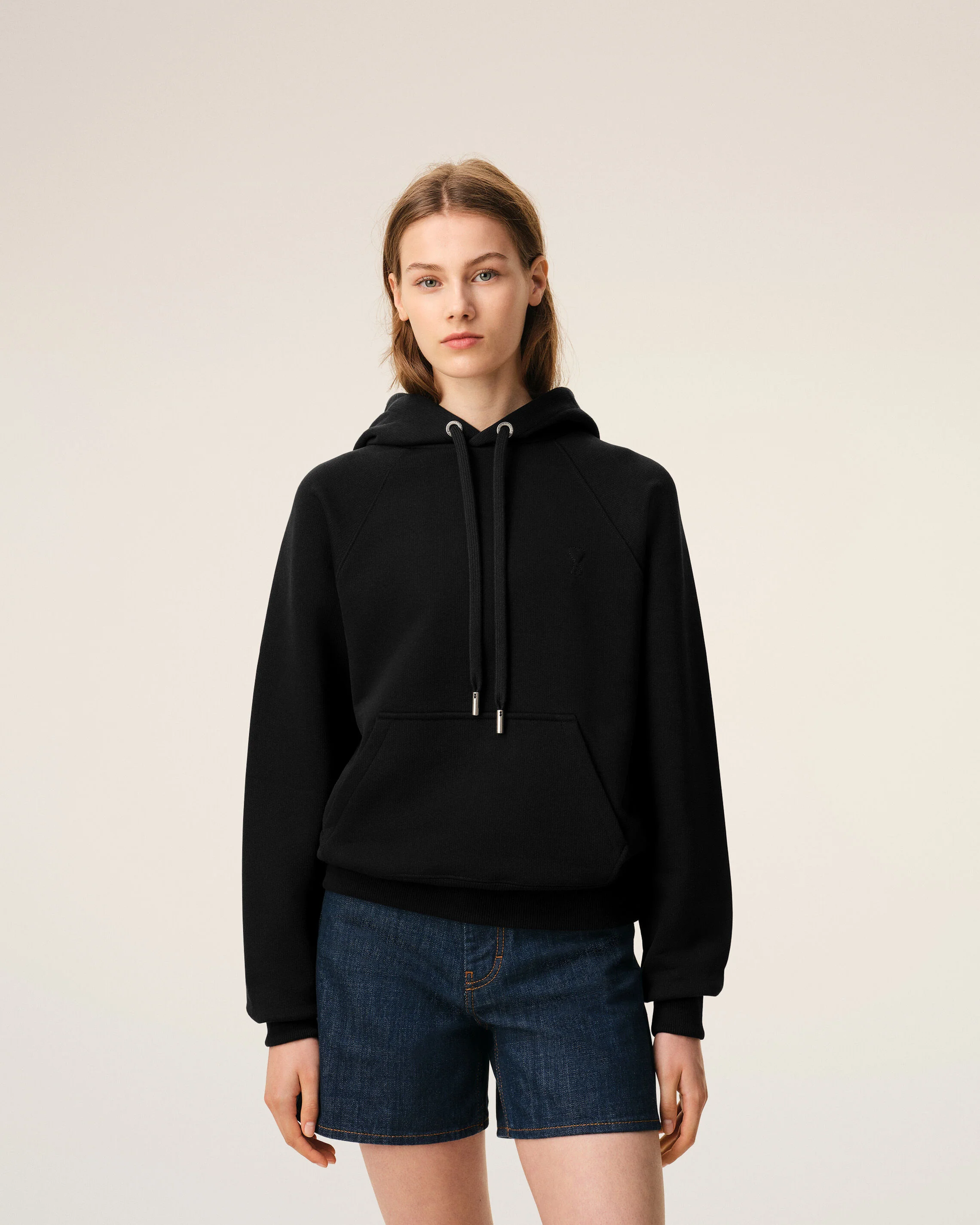 Hoodie Noir en coton Ami De Coeur Embossé - Image 9