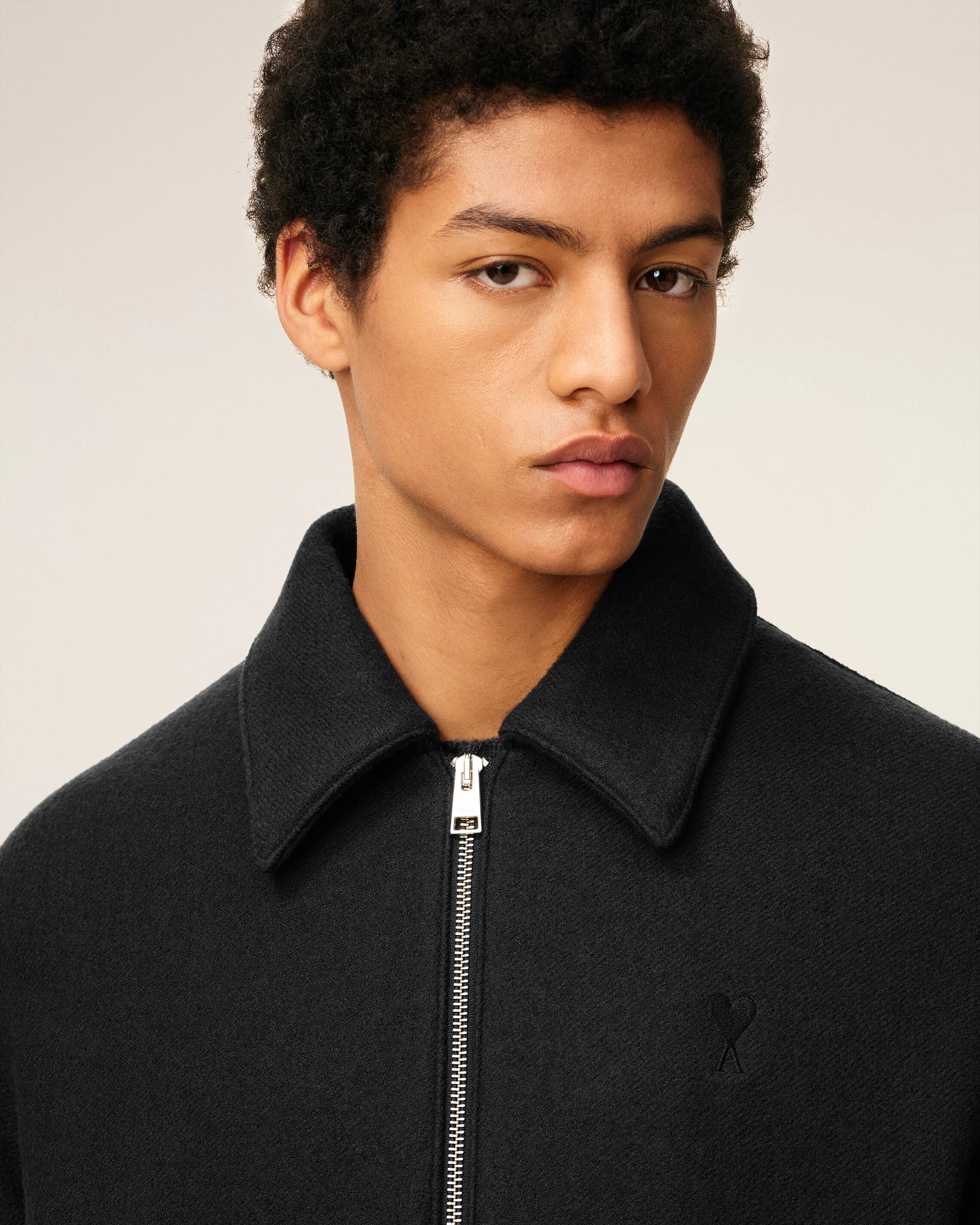 Blouson Noir Zippé Ami De Coeur En Coton - Image 4
