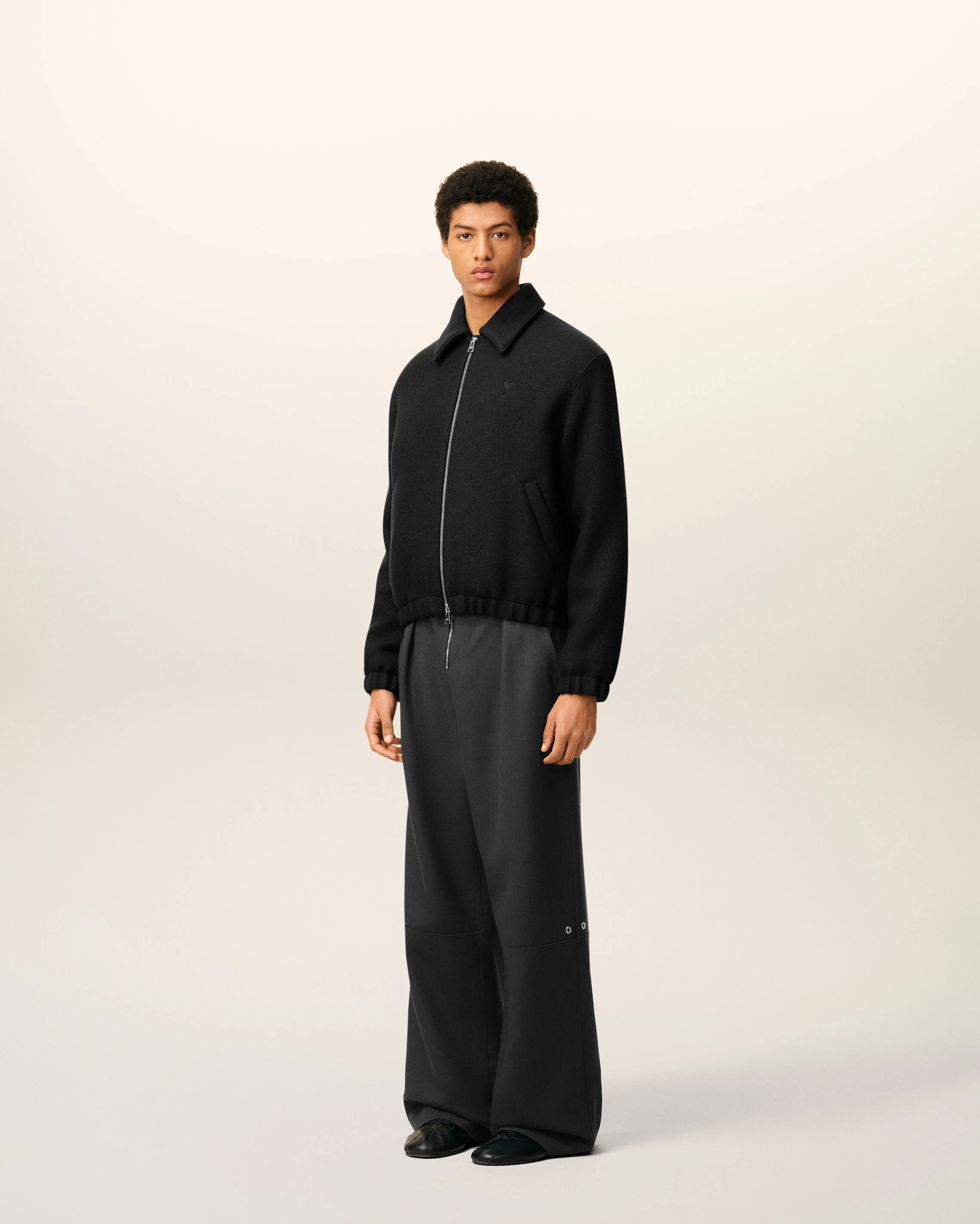 Blouson Noir Zippé Ami De Coeur En Coton - Image 6