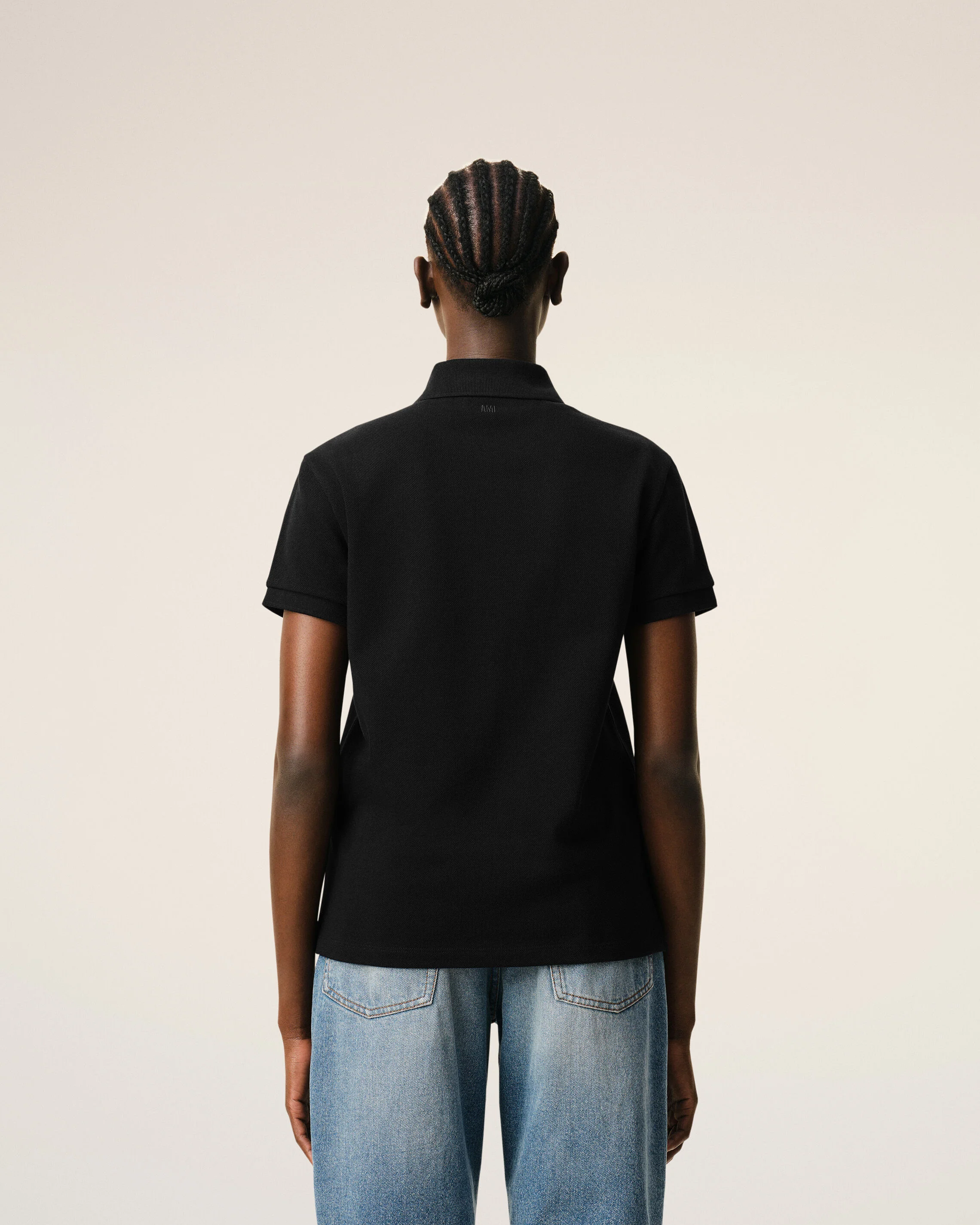 Polo noir en coton Ami de Coeur - Image 11