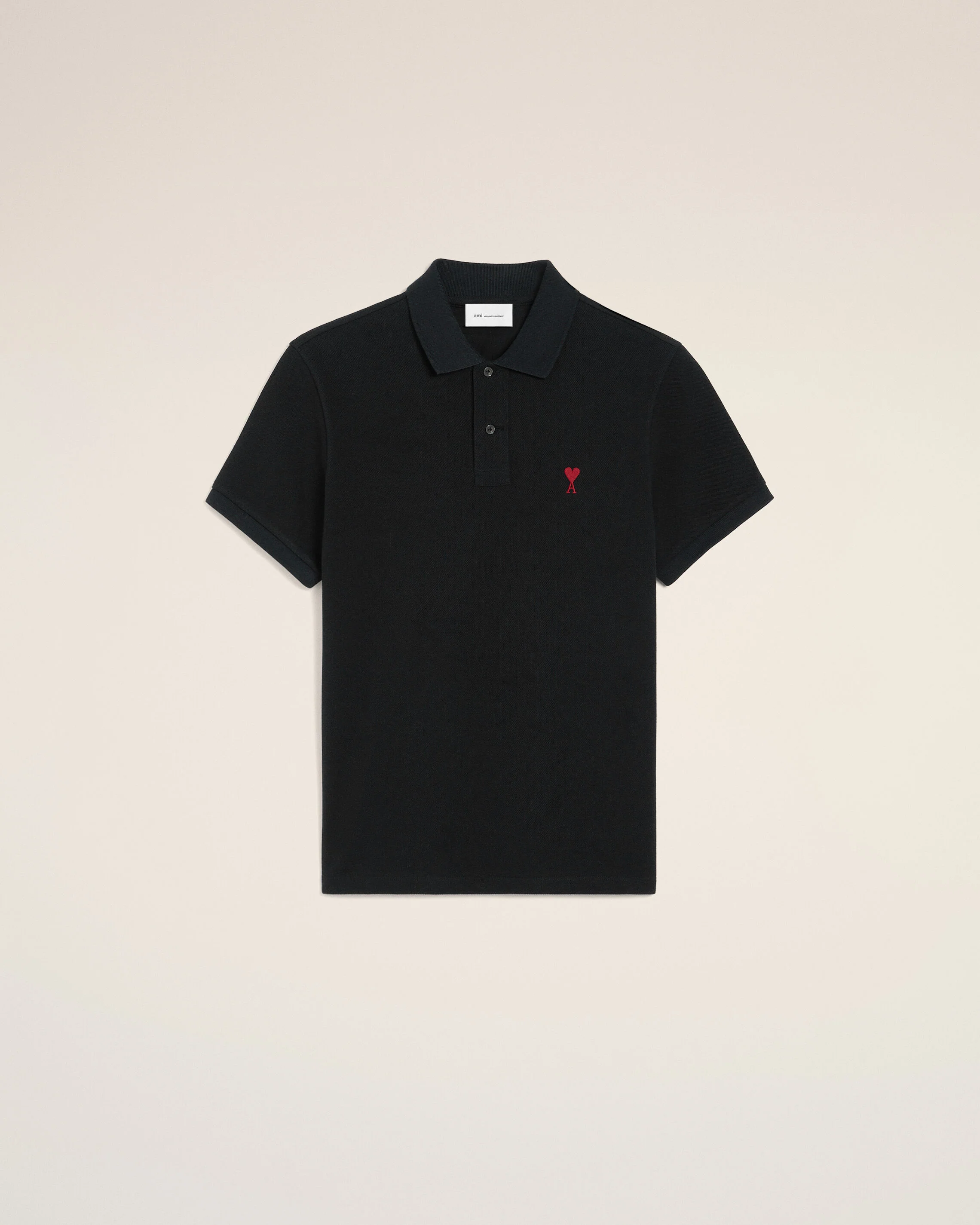 Polo noir en coton Ami de Coeur - Image 7
