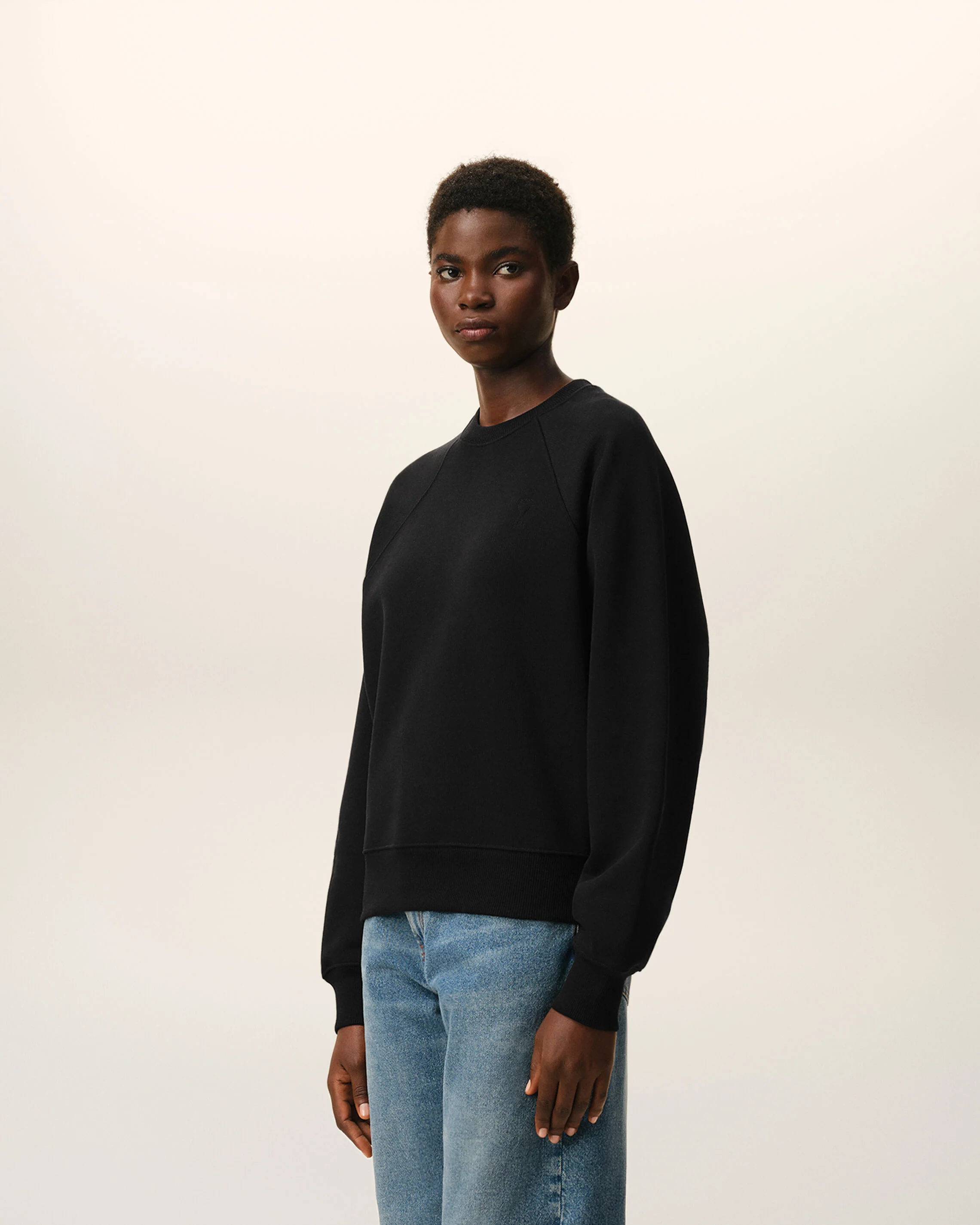 Sweatshirt Noir en coton Ami De Coeur Embossé - Image 12