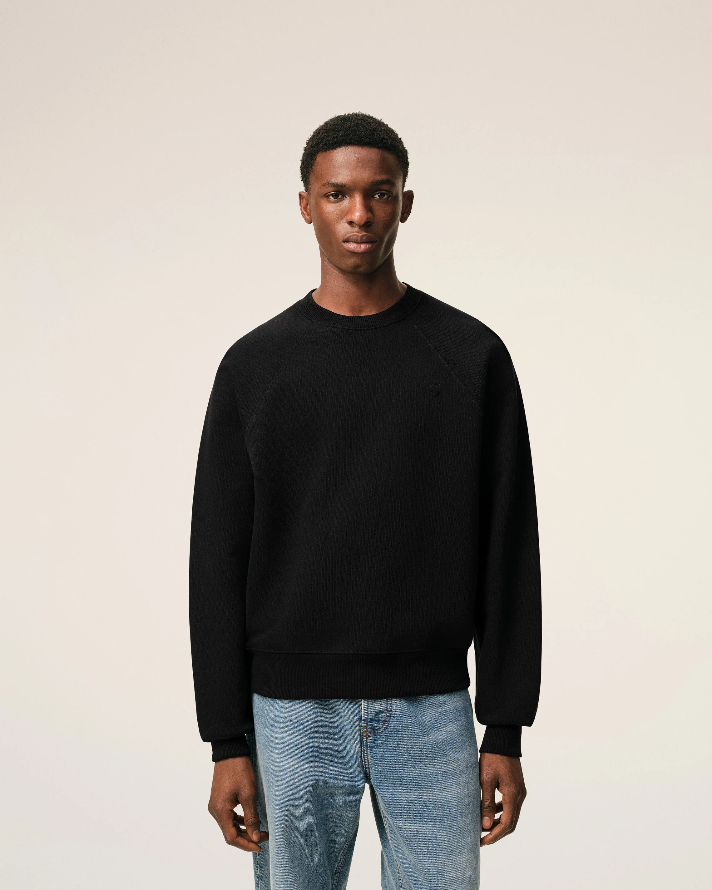 Sweatshirt Noir en coton Ami De Coeur Embossé - Image 4
