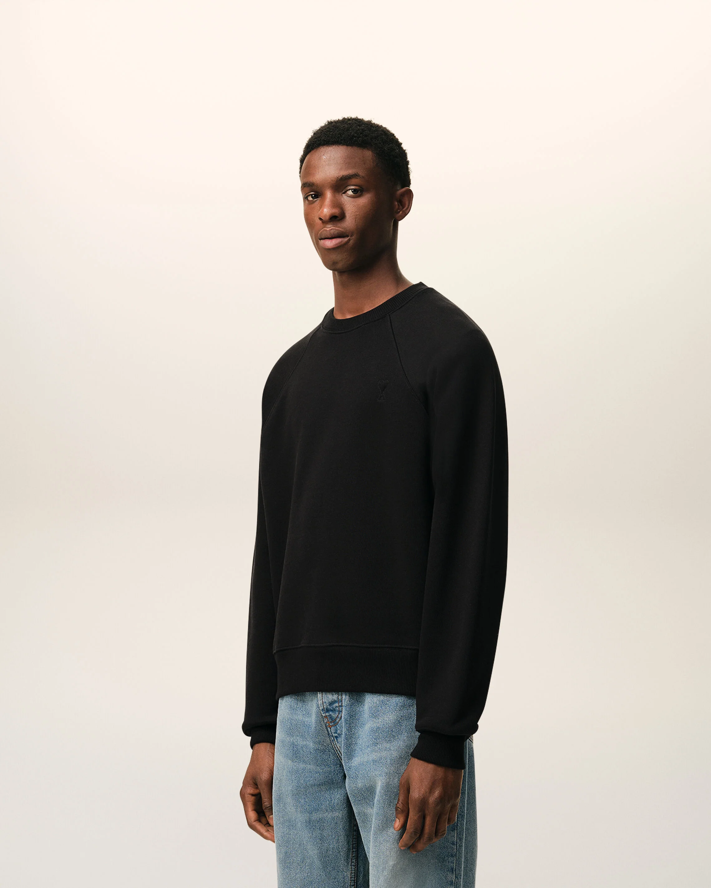 Sweatshirt Noir en coton Ami De Coeur Embossé - Image 6
