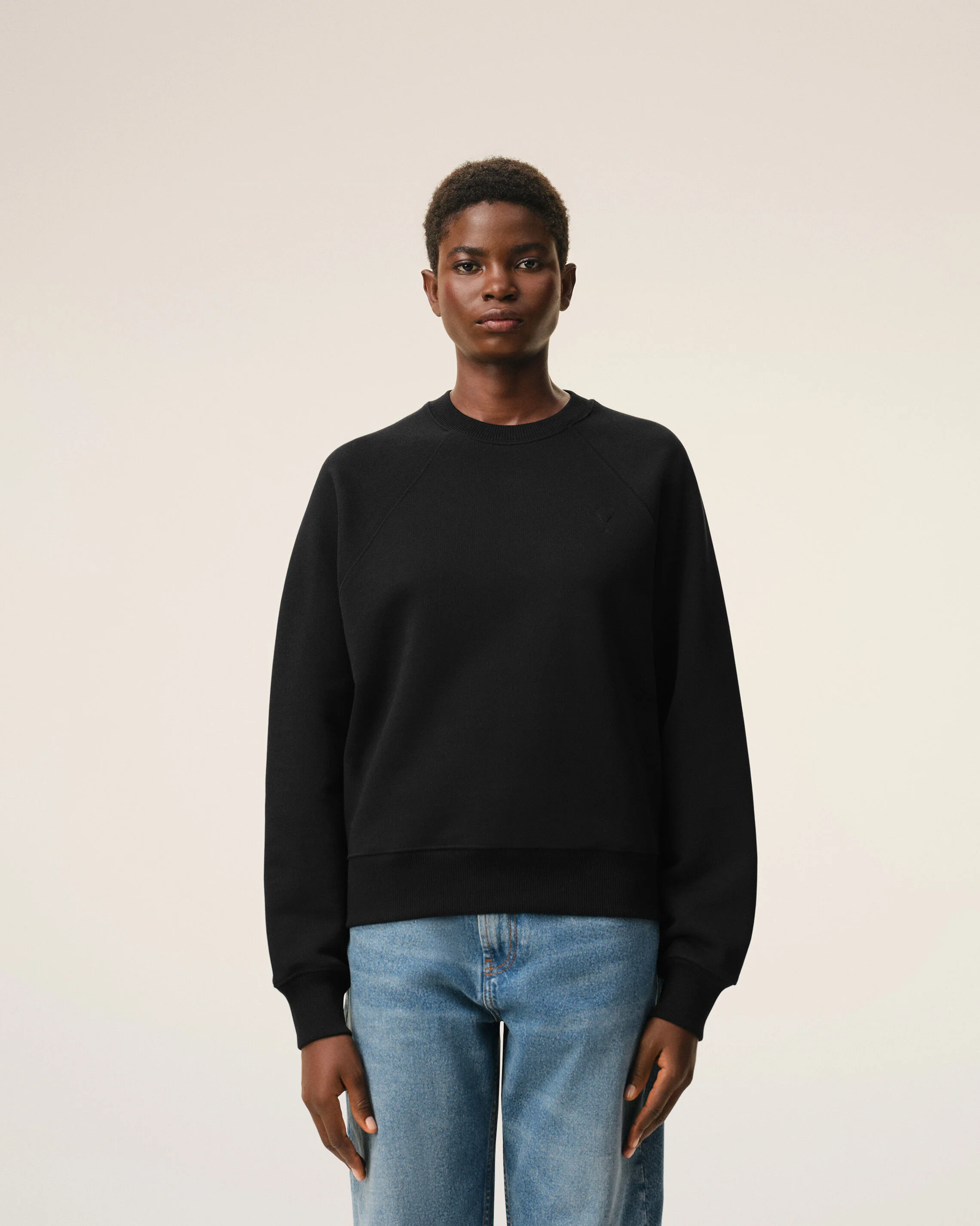 Sweatshirt Noir en coton Ami De Coeur Embossé - Image 9