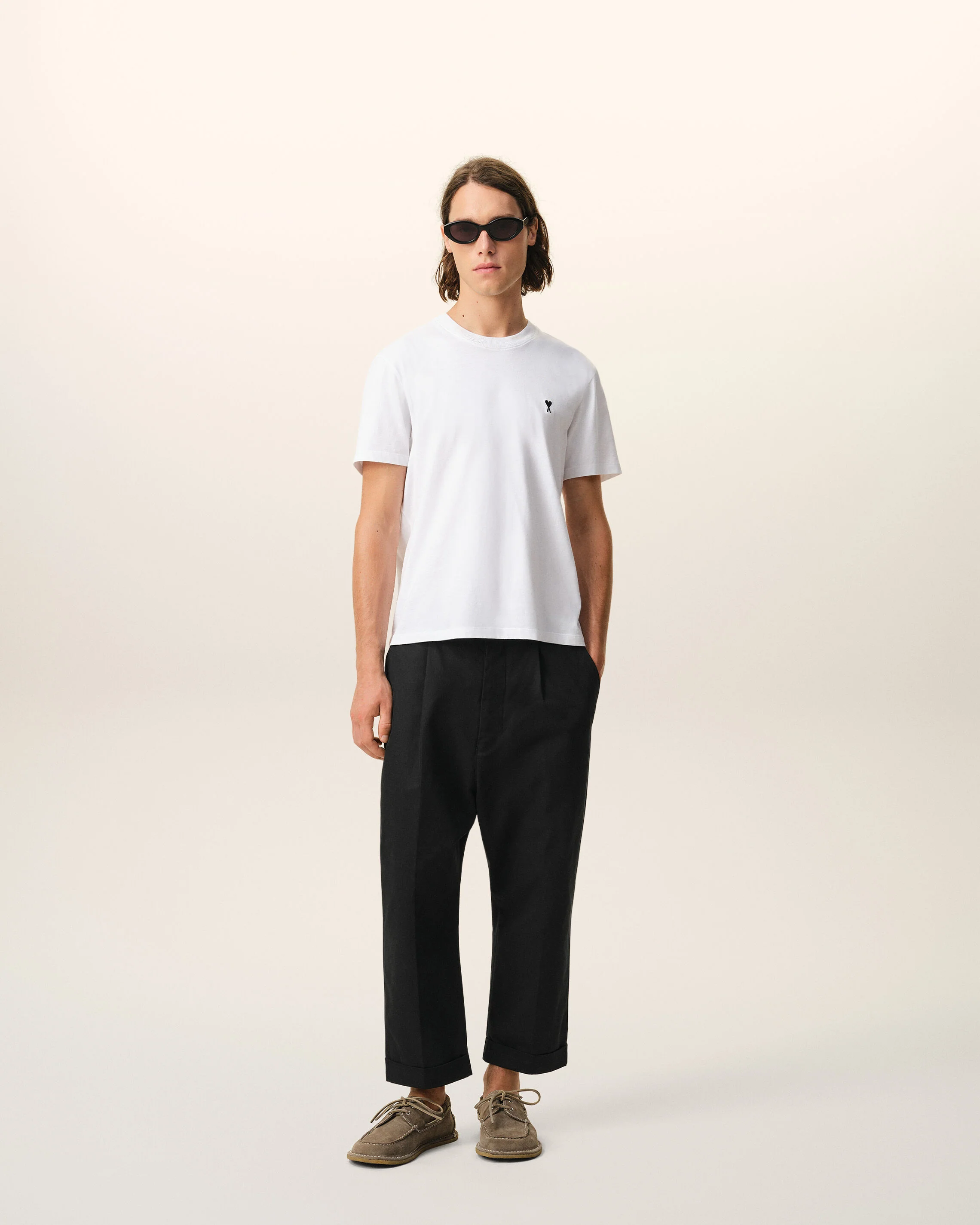 Pantalon Carotte Noir Oversize en Coton - Image 2