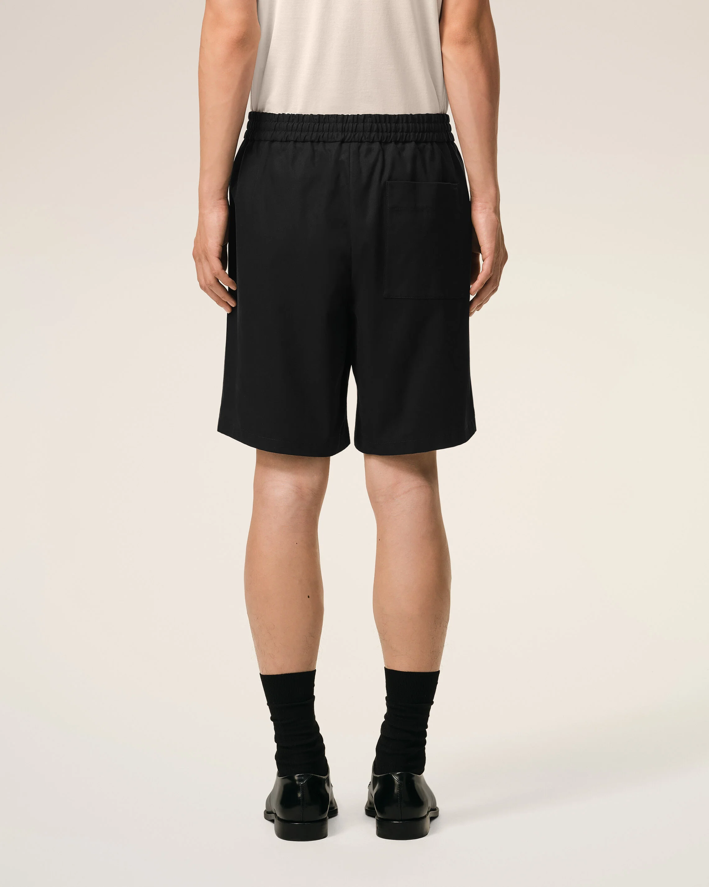 Short Noir Taille Elastiquée Ami De Coeur en Coton - Image 4