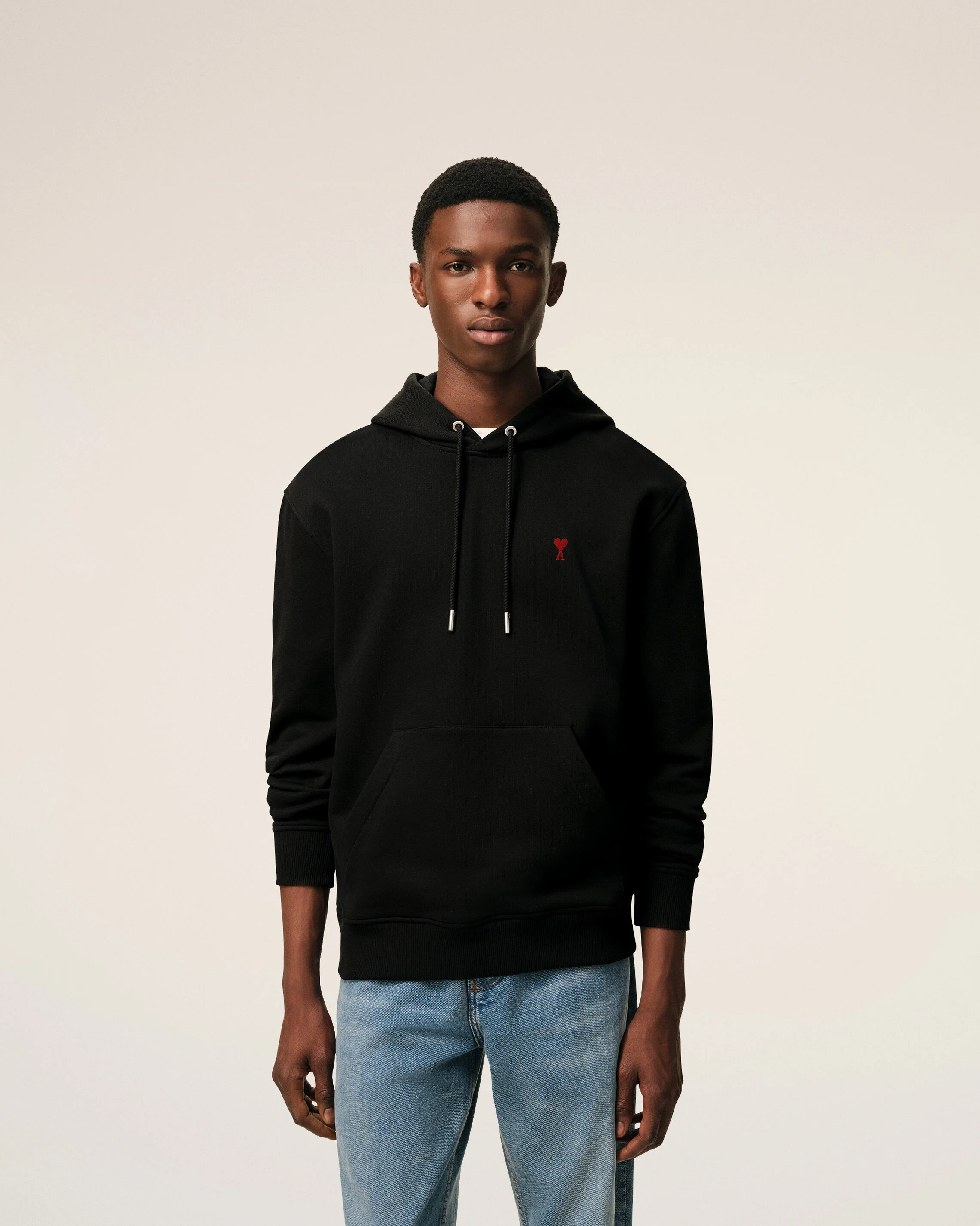 Hoodie noir en coton Ami de Coeur - Image 3