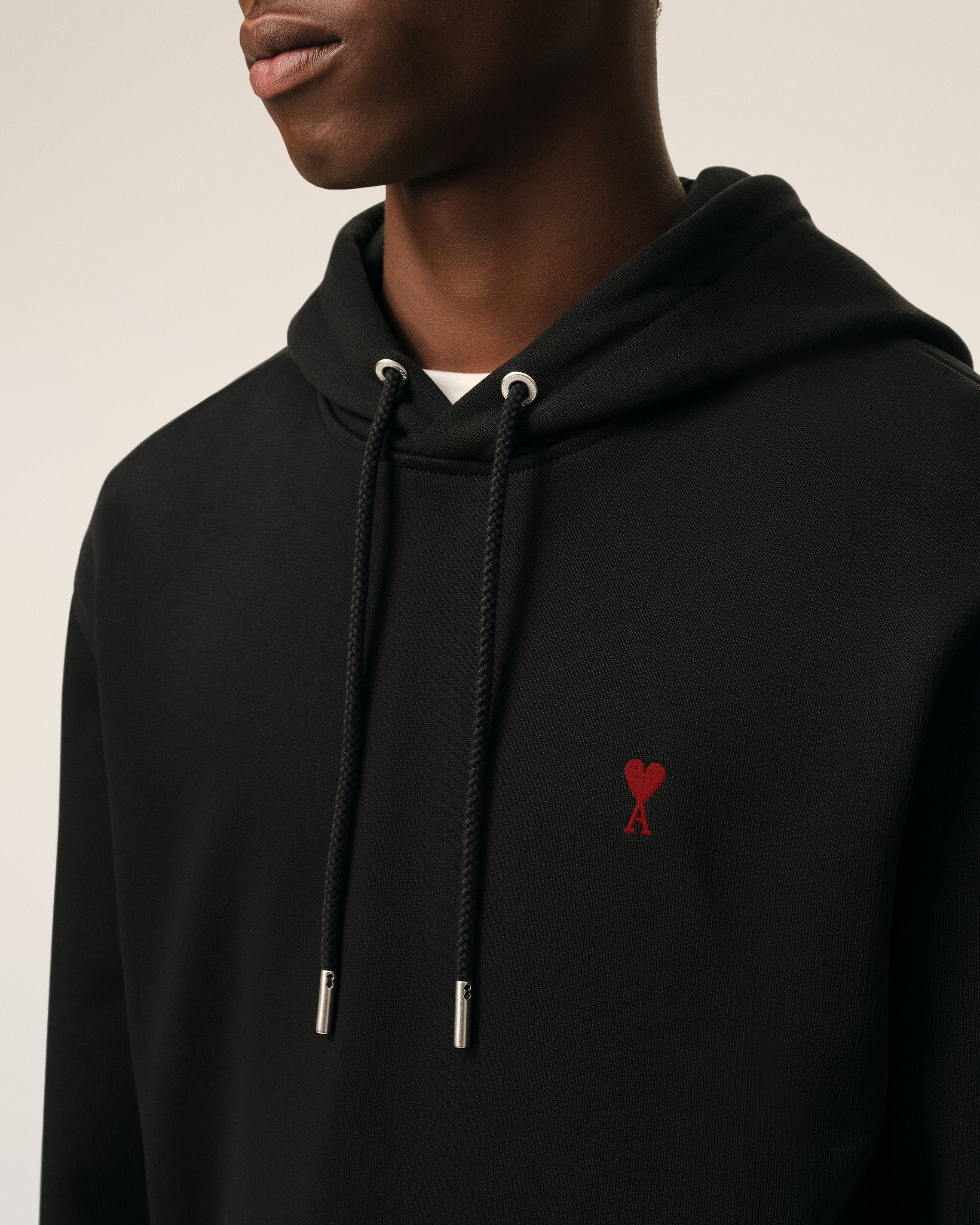 Hoodie noir en coton Ami de Coeur - Image 4