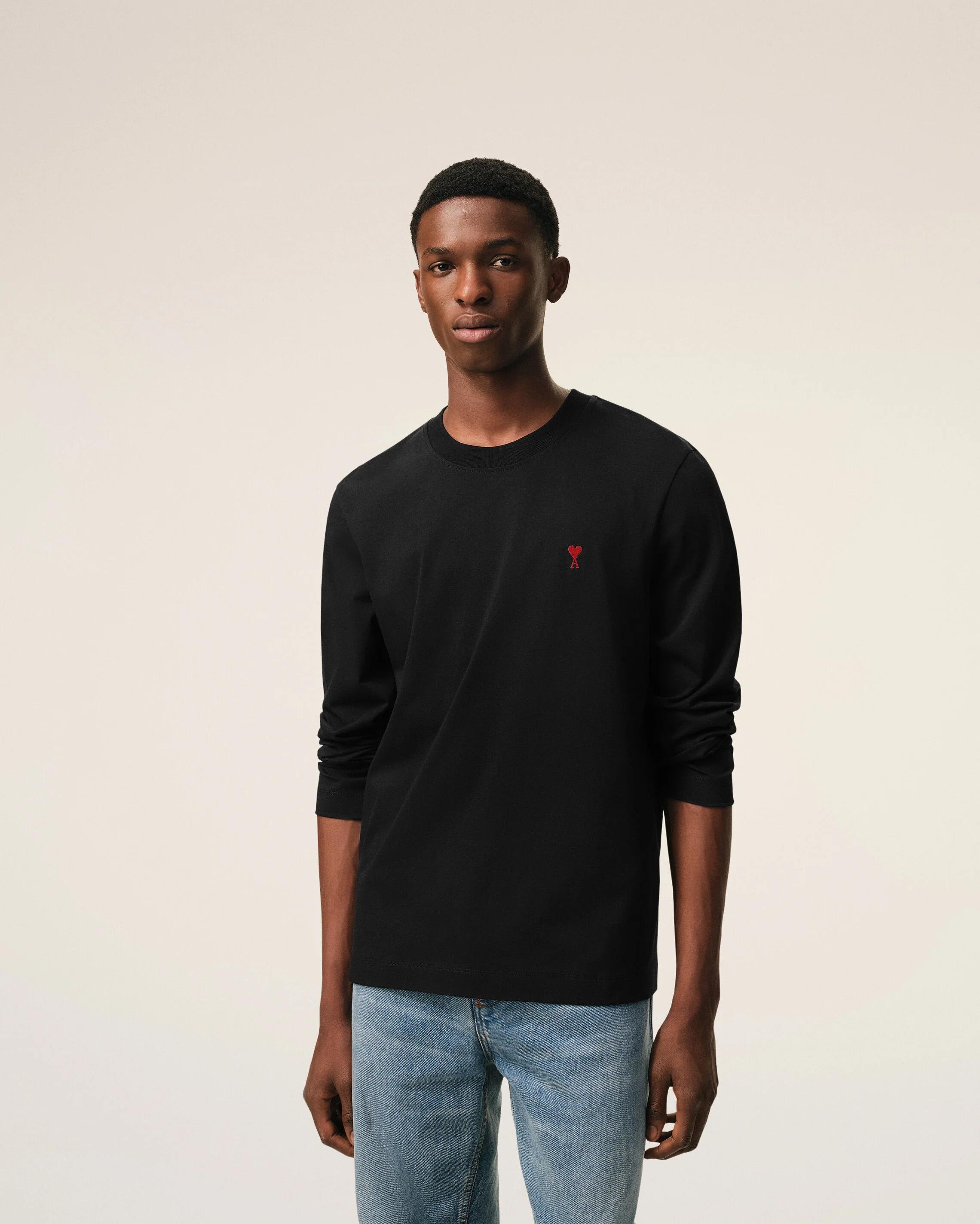 T-shirt noir Manches Longues en coton Ami De Coeur - Image 3