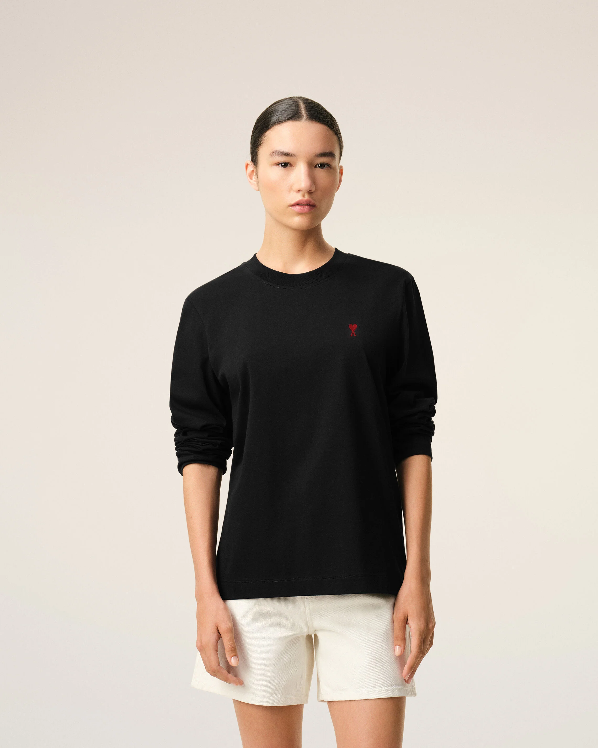 T-shirt noir Manches Longues en coton Ami De Coeur - Image 9