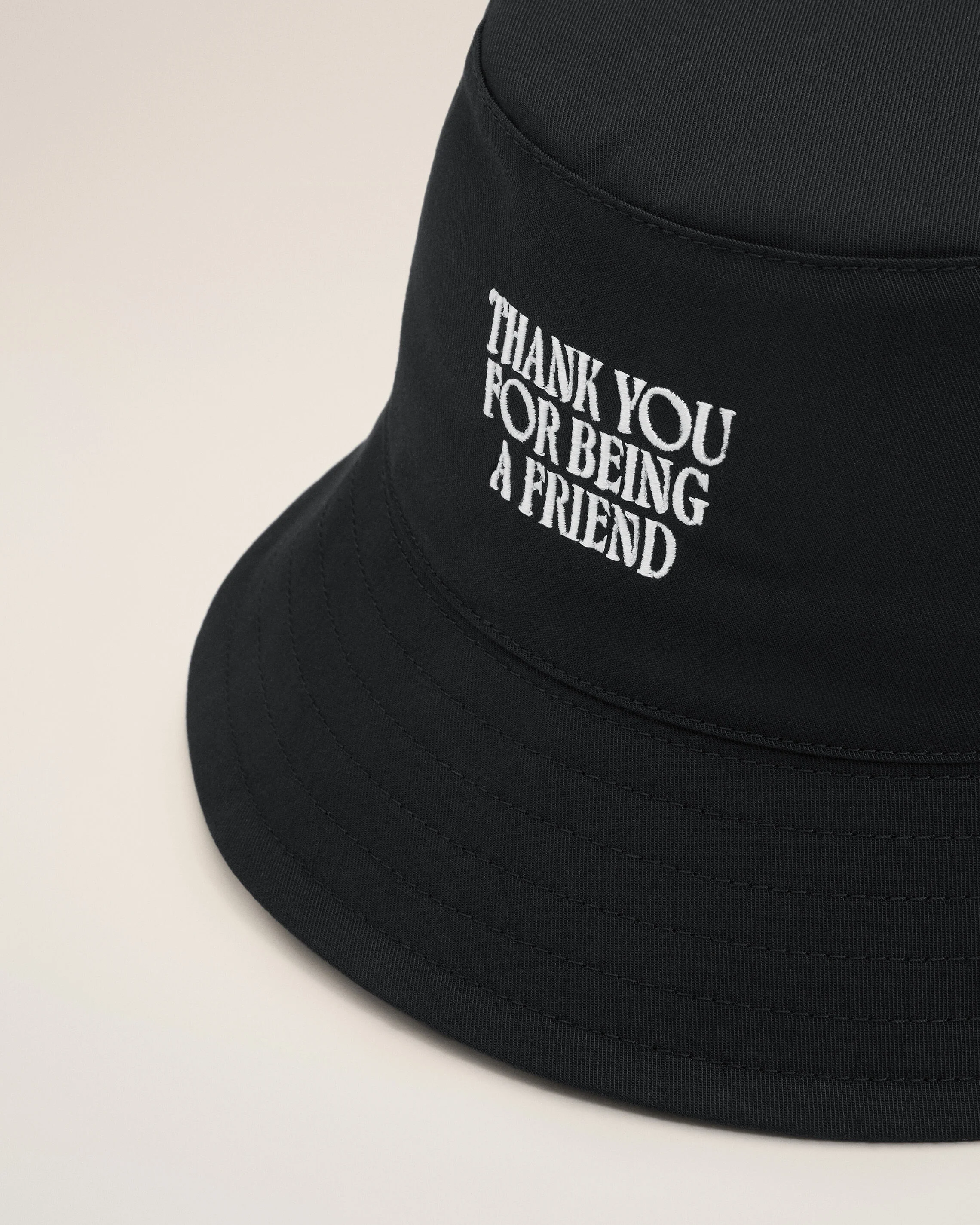 Bob Noir Broderie Thank You For Being A Friend en Coton - Image 9
