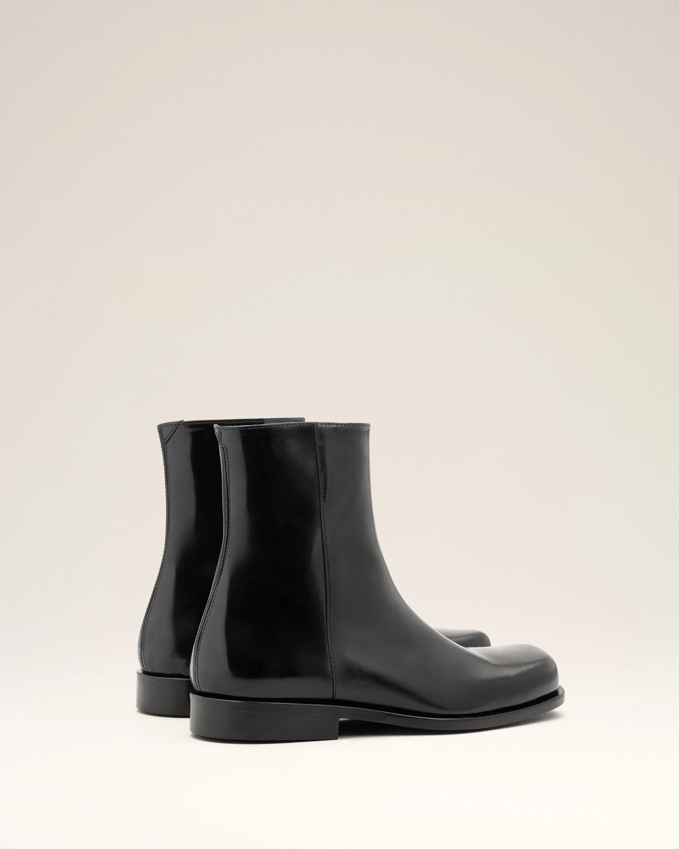 Bottines Noires en Cuir De Veau - Image 10