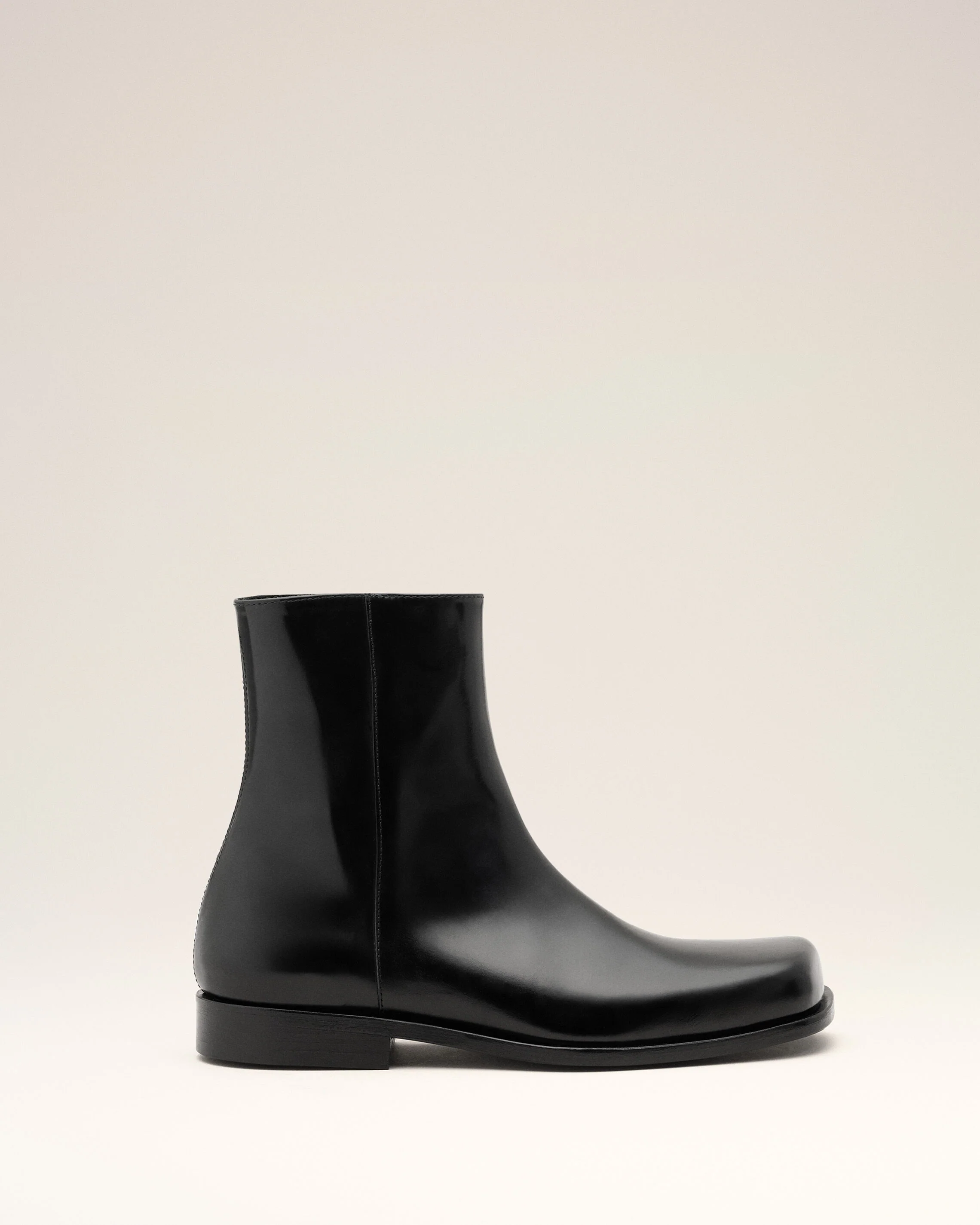 Bottines Noires en Cuir De Veau - Image 7