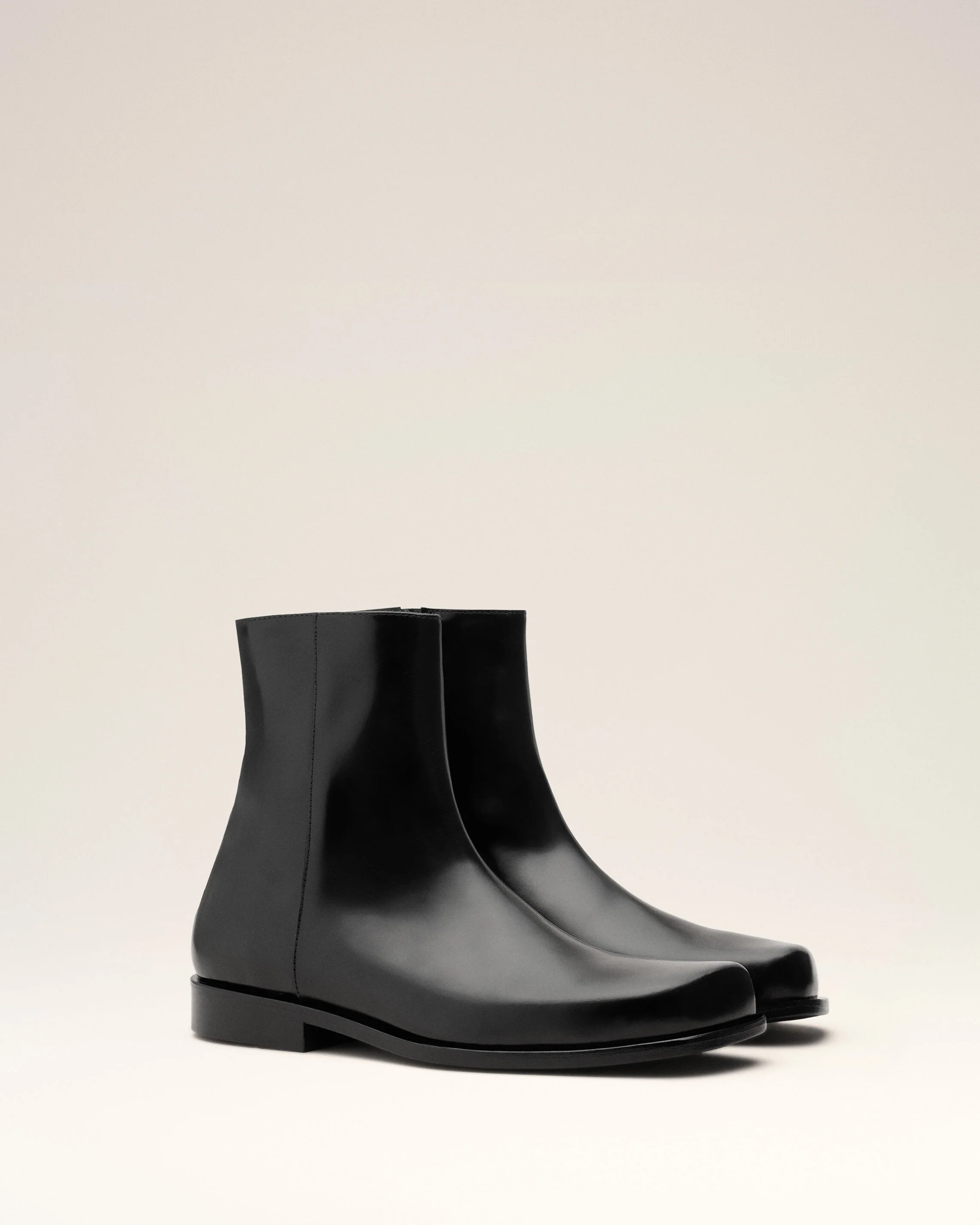 Bottines Noires en Cuir De Veau - Image 9