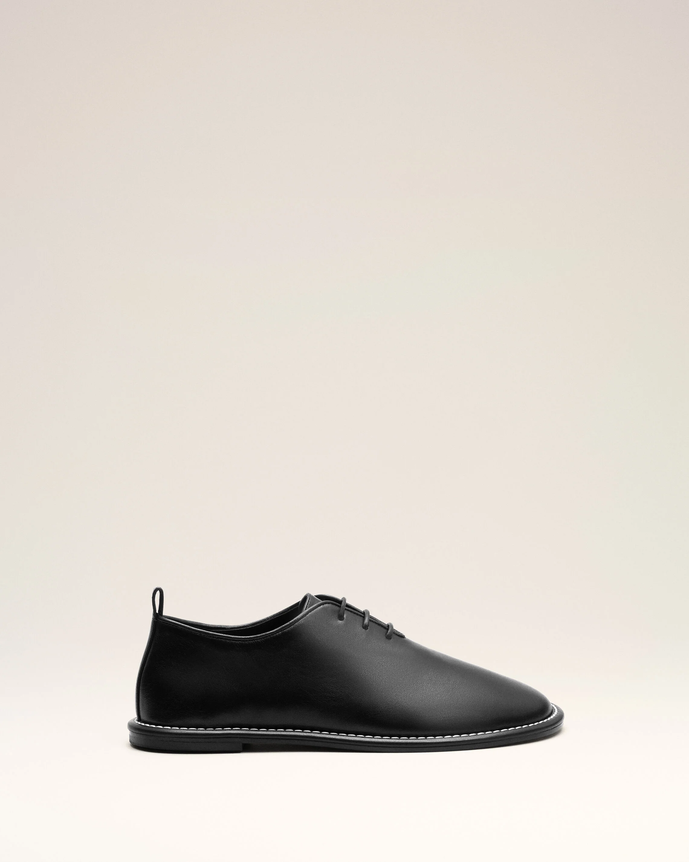 Souliers Derby Midi Noirs en Cuir De Veau - Image 6