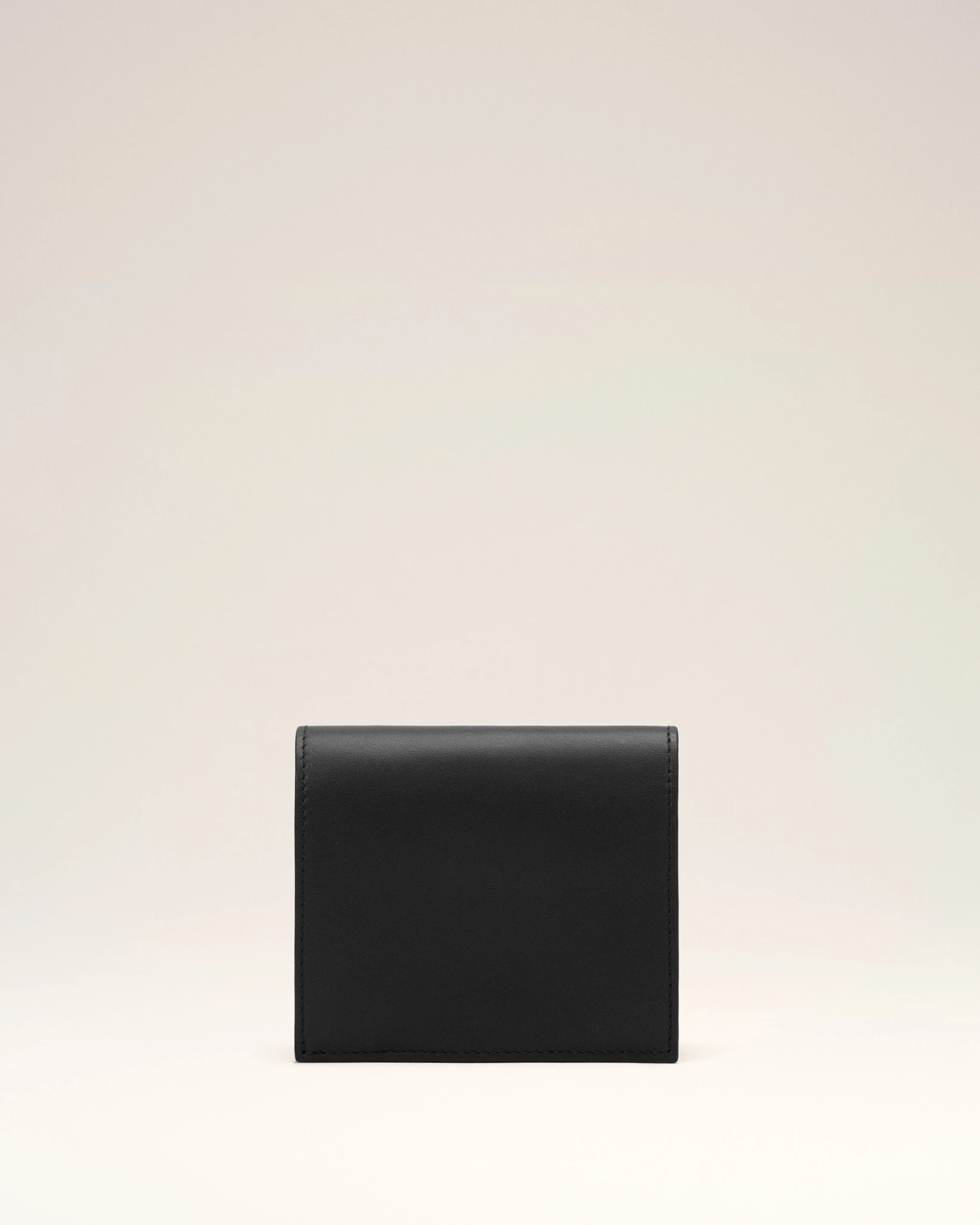 Portefeuille Ă double volet noir en cuir de vachette Ami de Coeur - Image 5