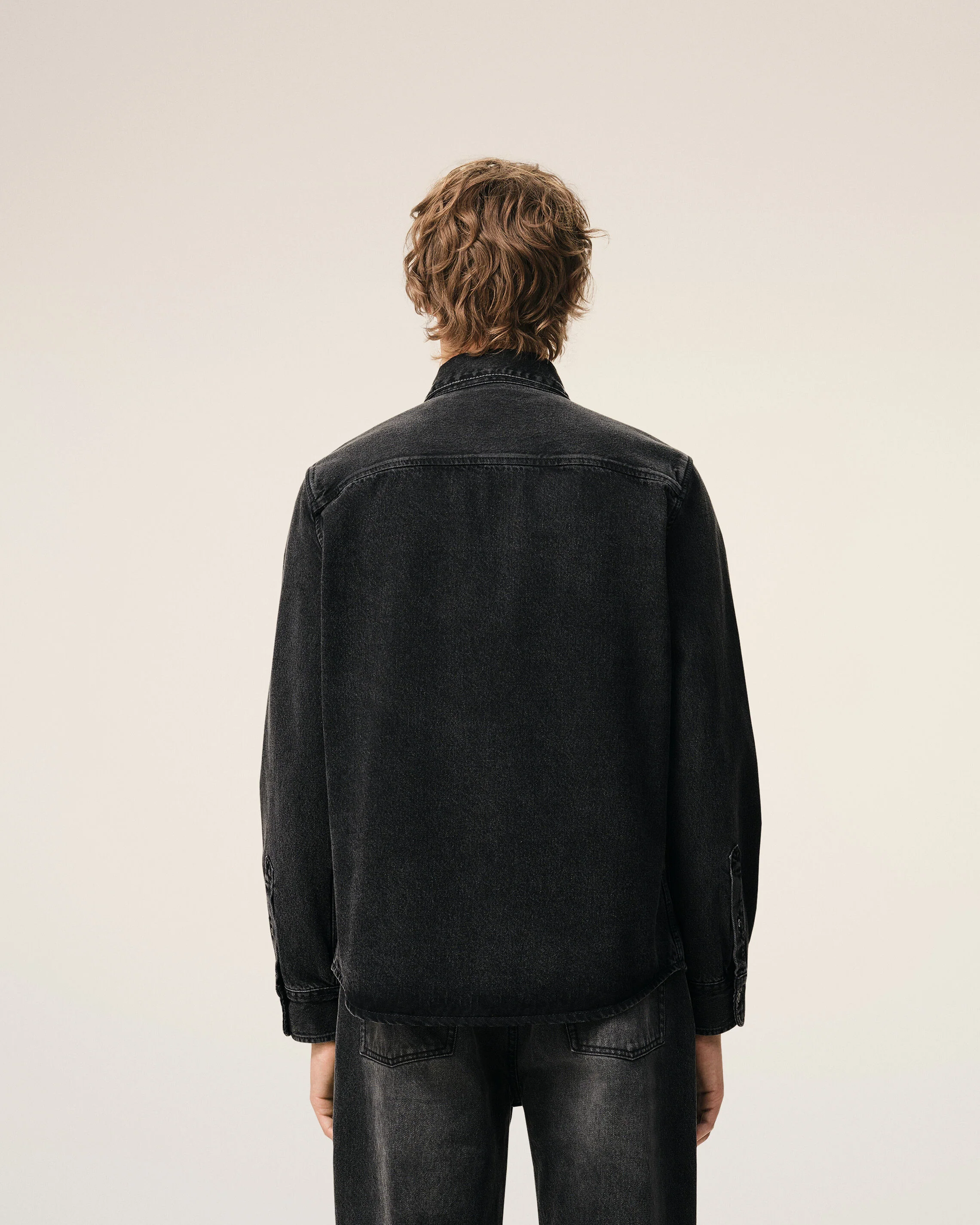 Chemise Denim Noir Ami De Coeur en Coton - Image 5