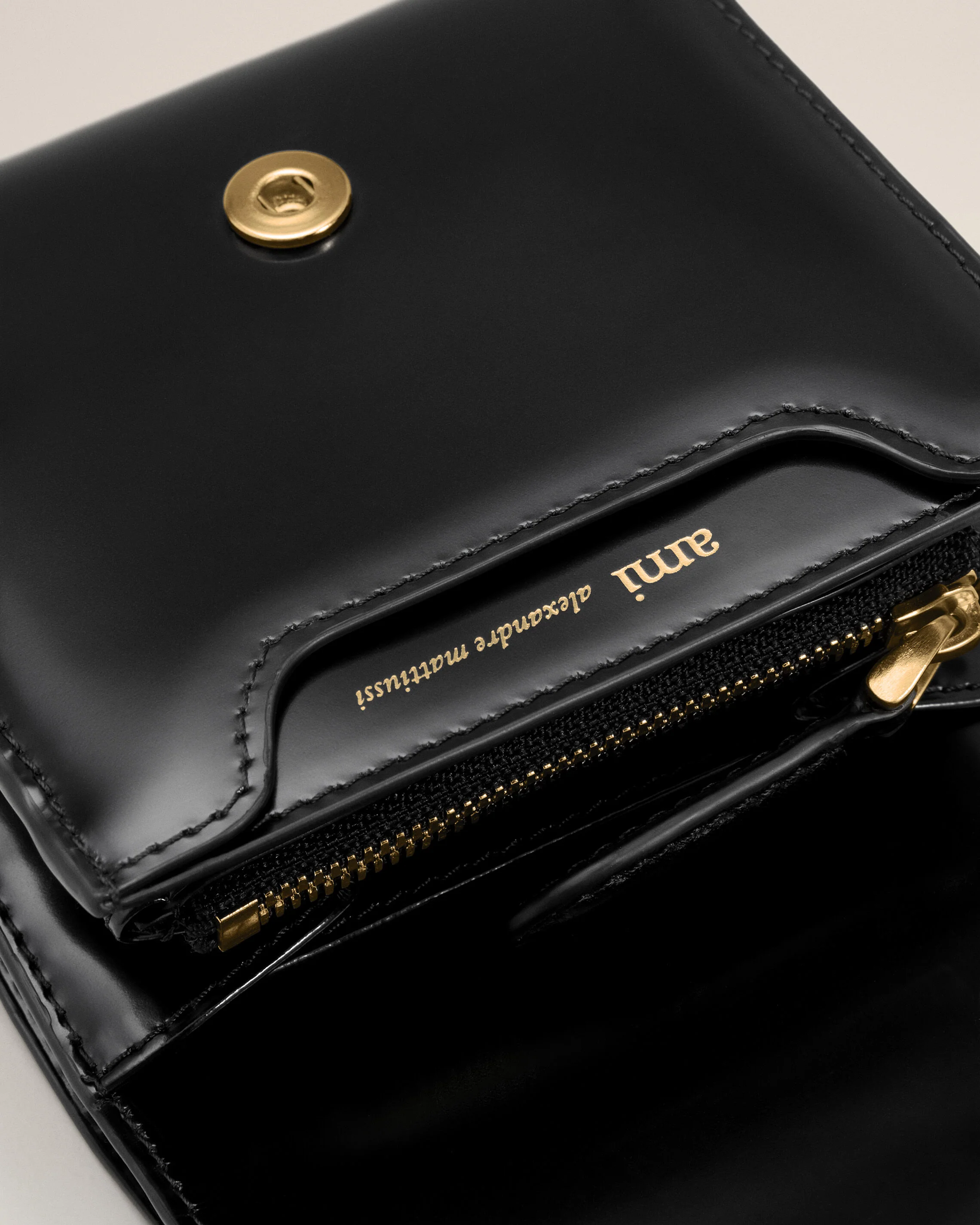 Portefeuille Compact Paris Paris Noir en Cuir De Veau - Image 6