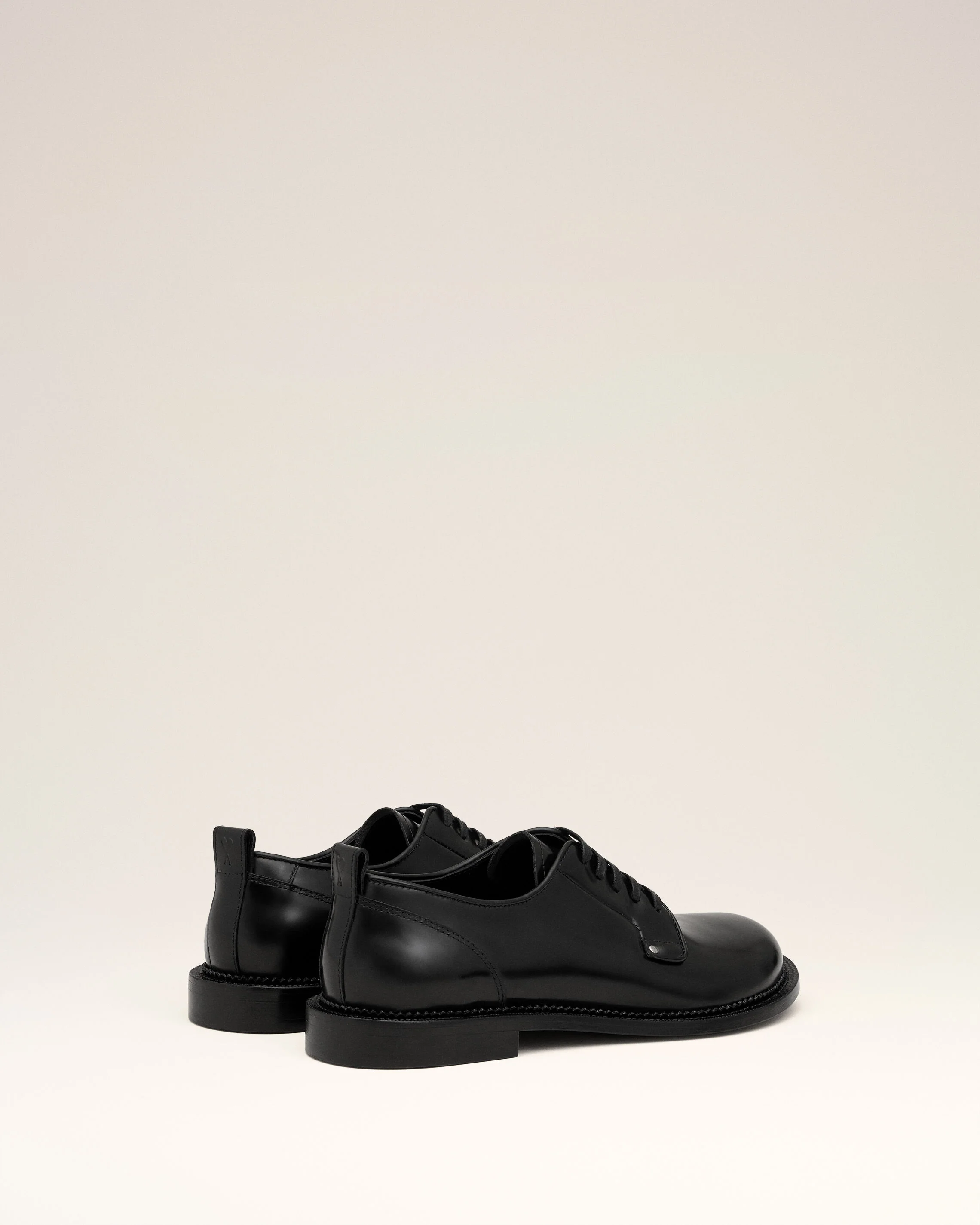 Derbies Noires A Bout Anatomique En Cuir - Image 4