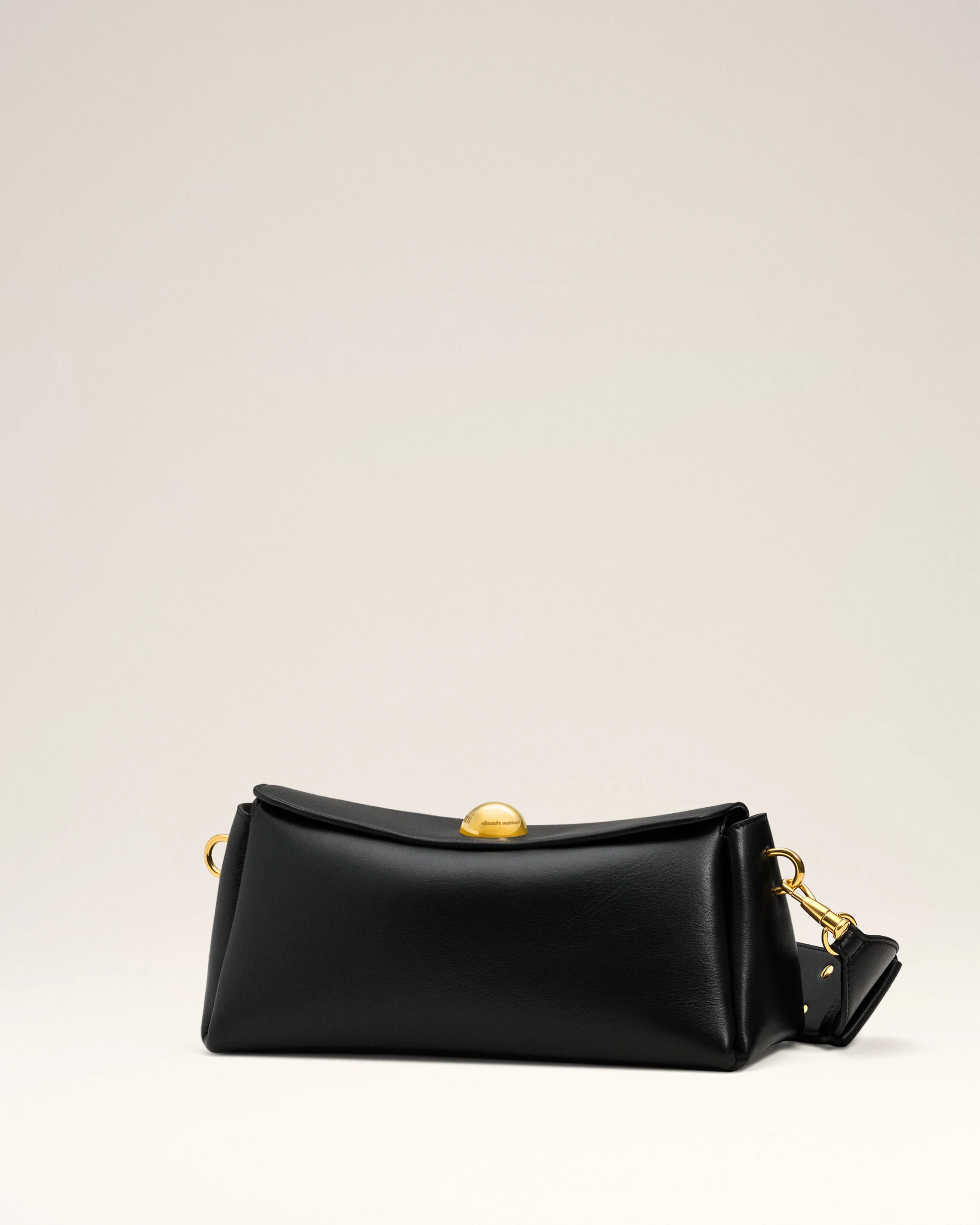 Sac Carrousel noir en cuir de veau - Image 12