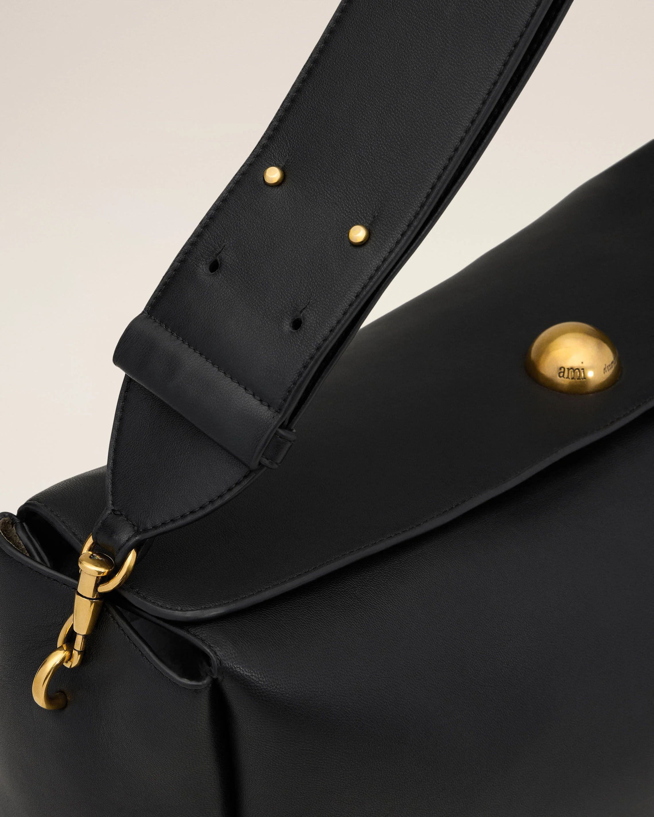 Grand Sac Noir Carrousel En Cuir - Image 6