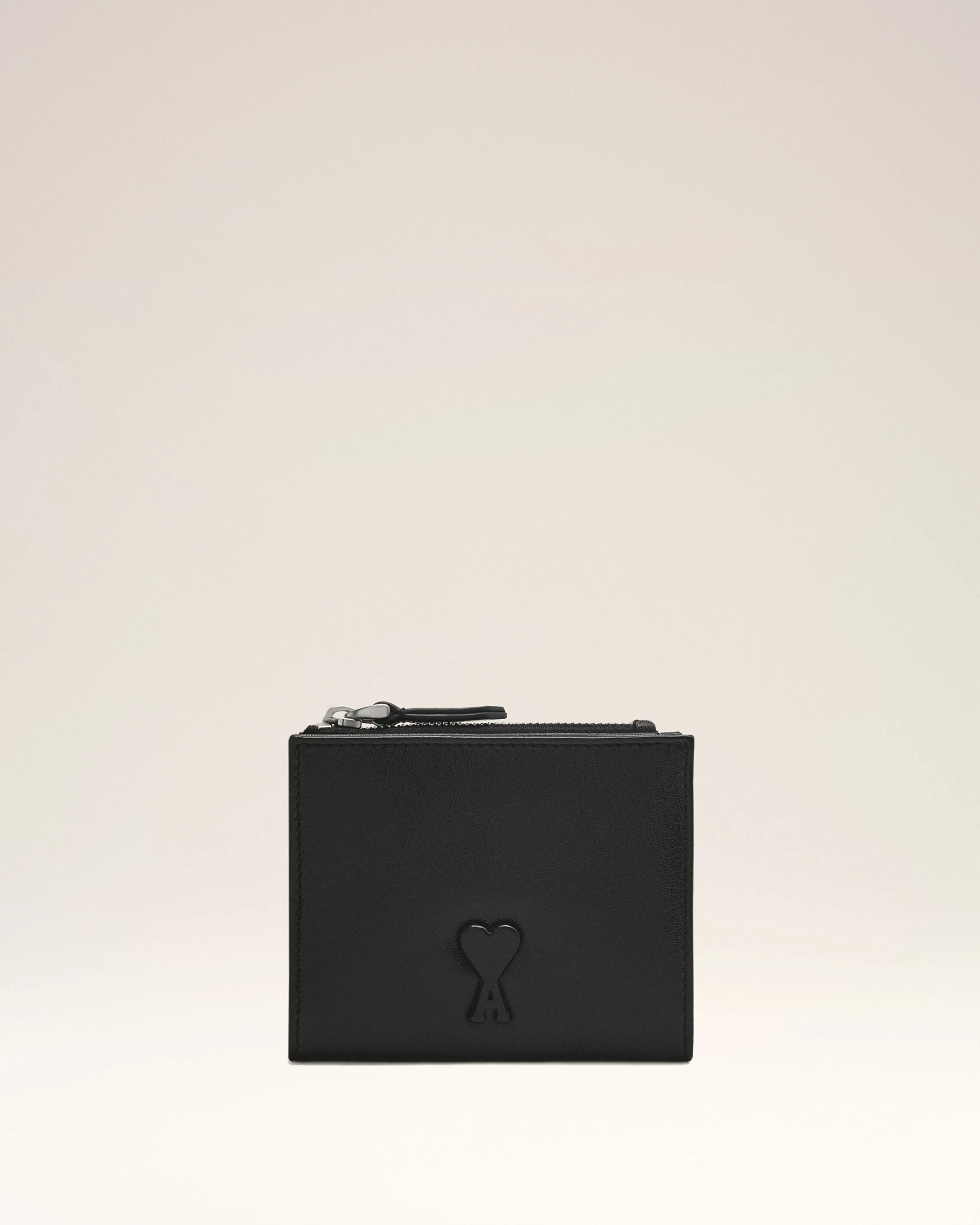 Portefeuille Voulez-Vous Noir Plié en Cuir De Vachette - Image 4