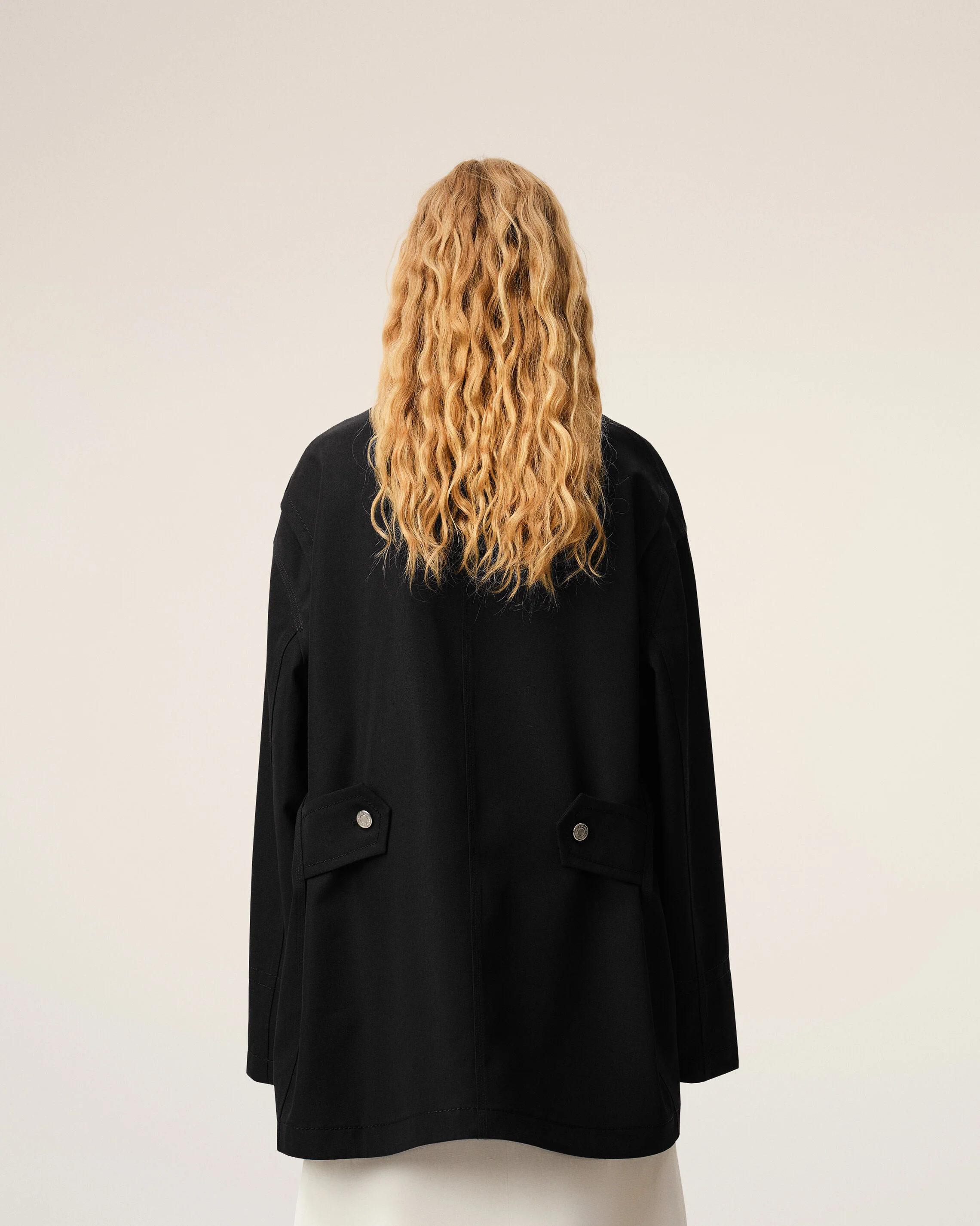 Veste Noire Worker en Laine Vierge - Image 12